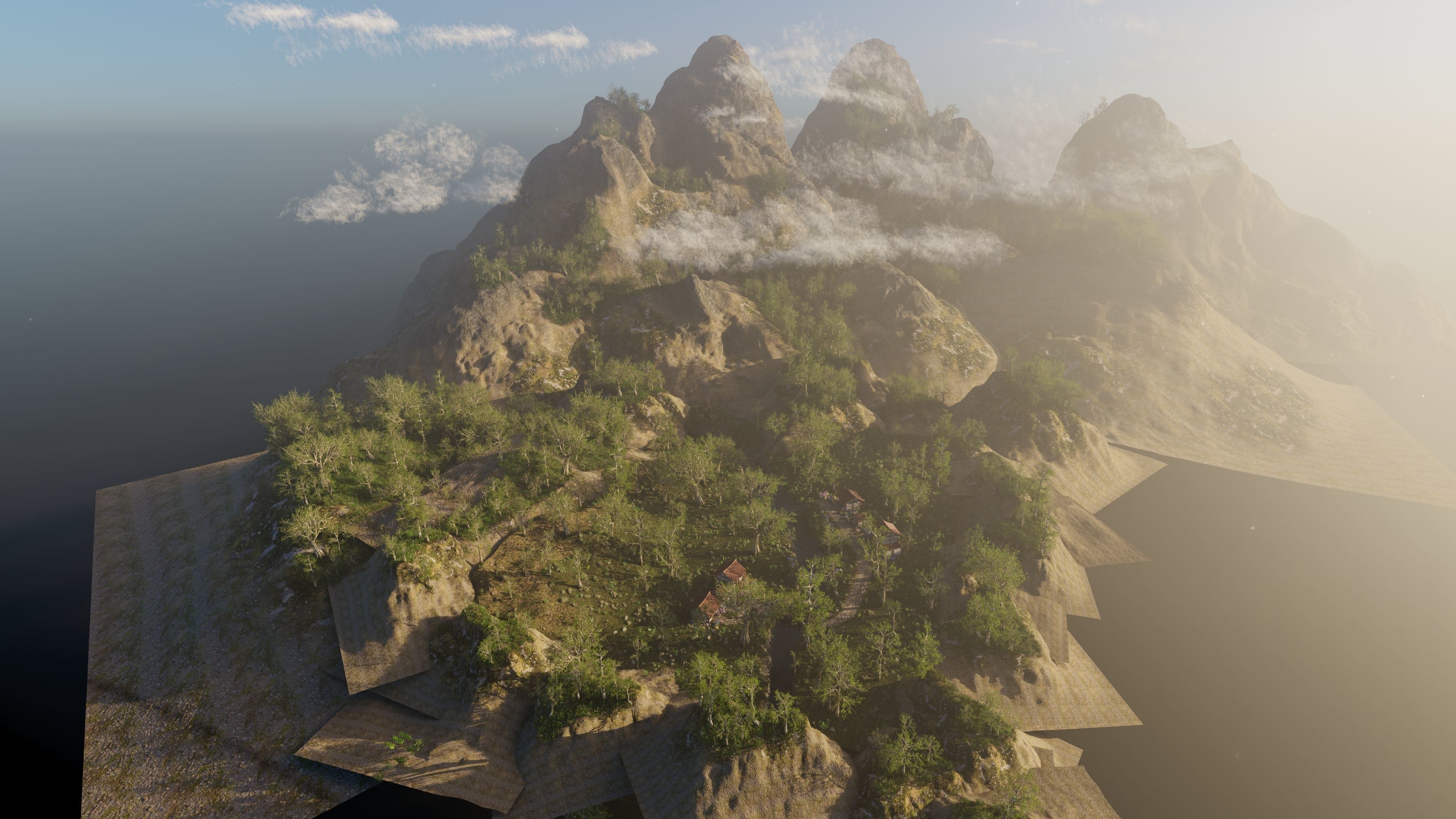 Medieval Bridge Scene 3D model_15