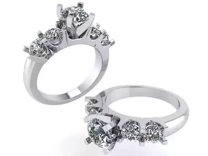 Peg Head Diamond Ring 1069