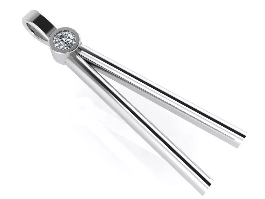 Compass Style Pendant 1070 3D print model_0