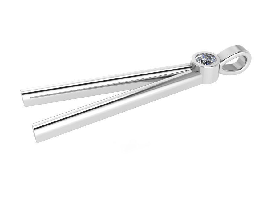 Compass Style Pendant 1070 3D print model_2