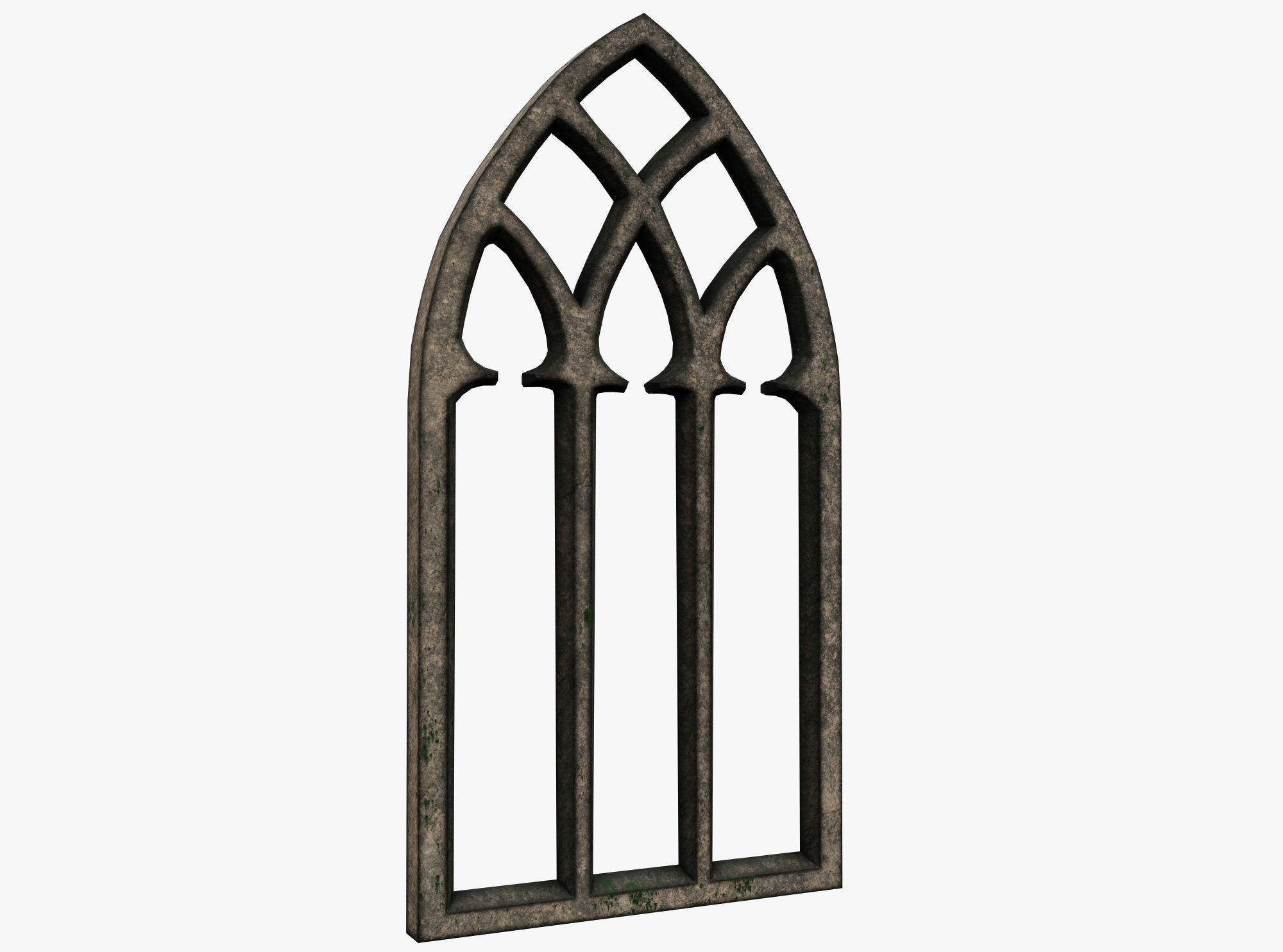 Medieval window Low-poly 3D model_1