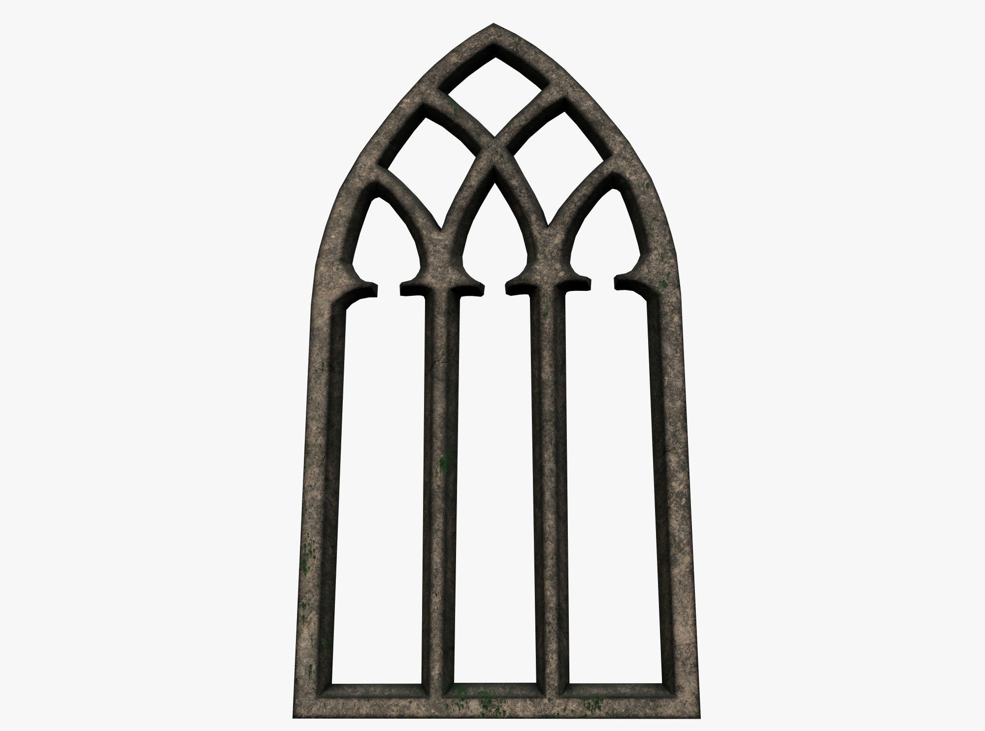 Medieval window Low-poly 3D model_2