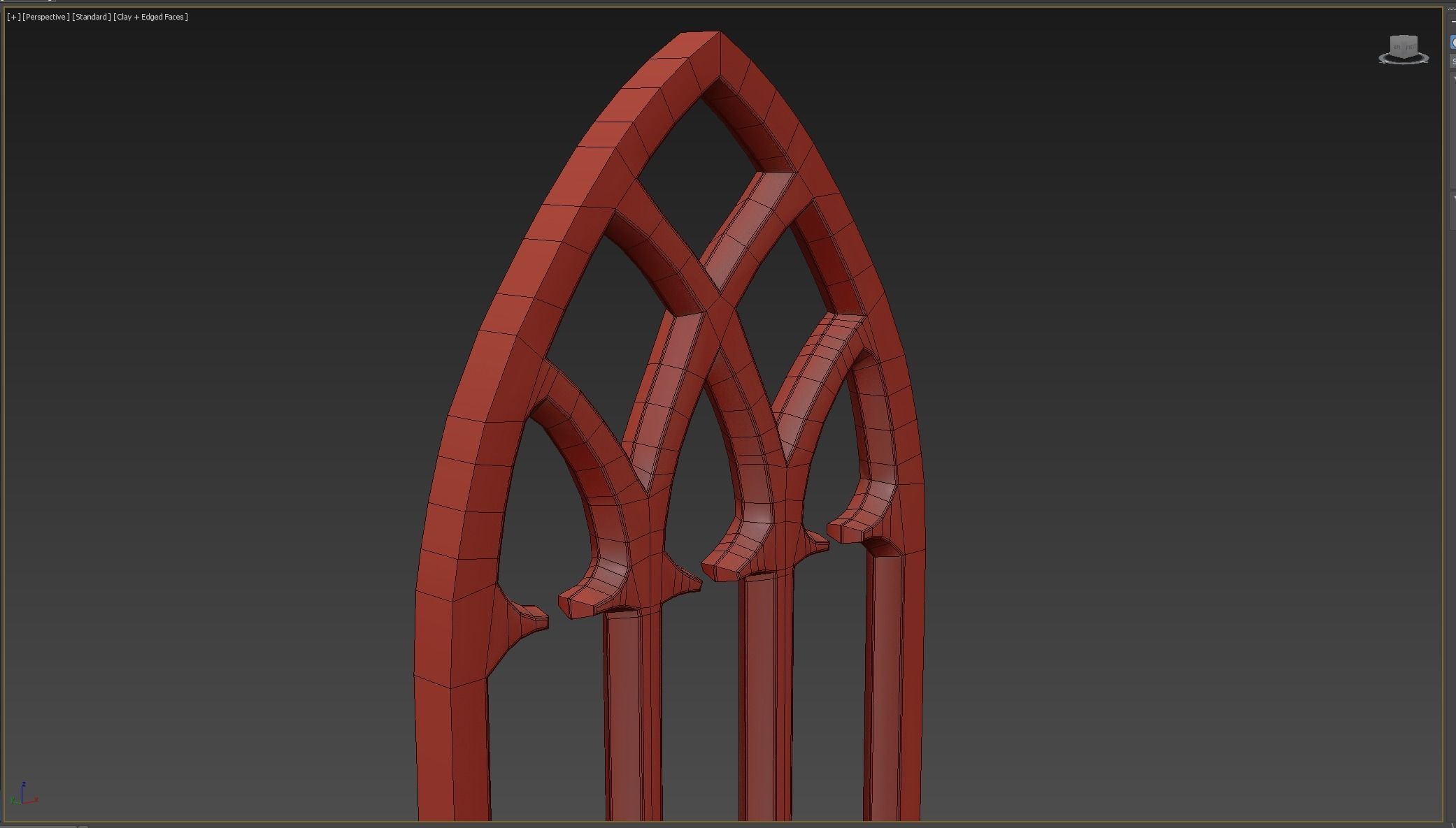 Medieval window Low-poly 3D model_4