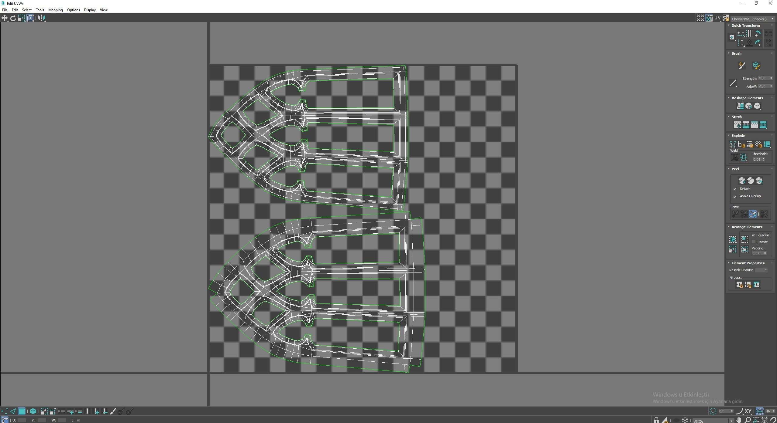 Medieval window Low-poly 3D model_5
