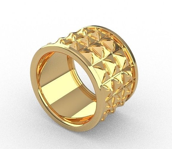 Pattern flower ring  Free 3D print model