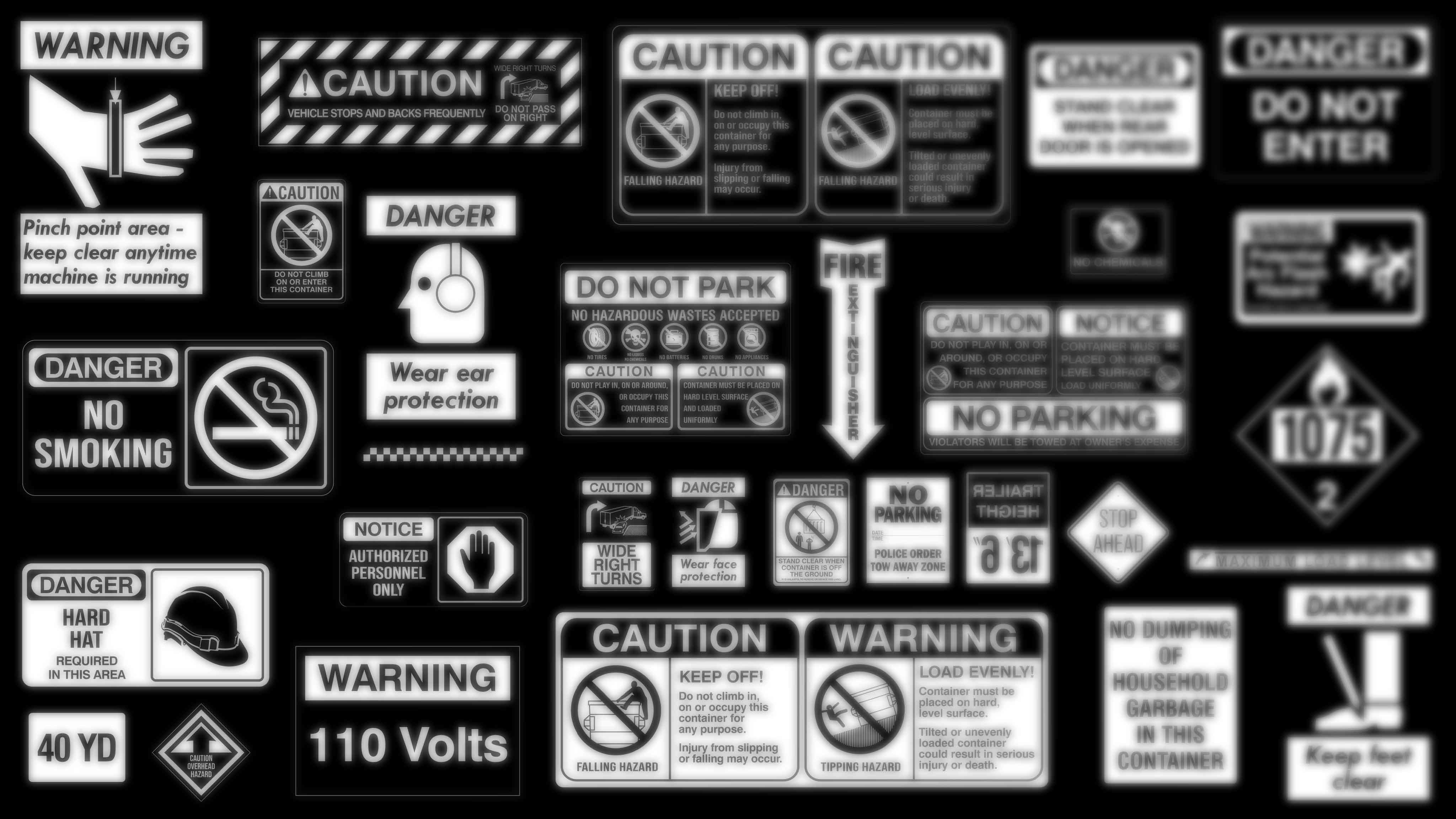 Industrial Sign Decal vol 02 Sticker and Decal generator Texture_10