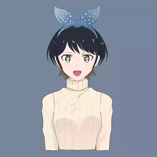 Anime girl 3D model