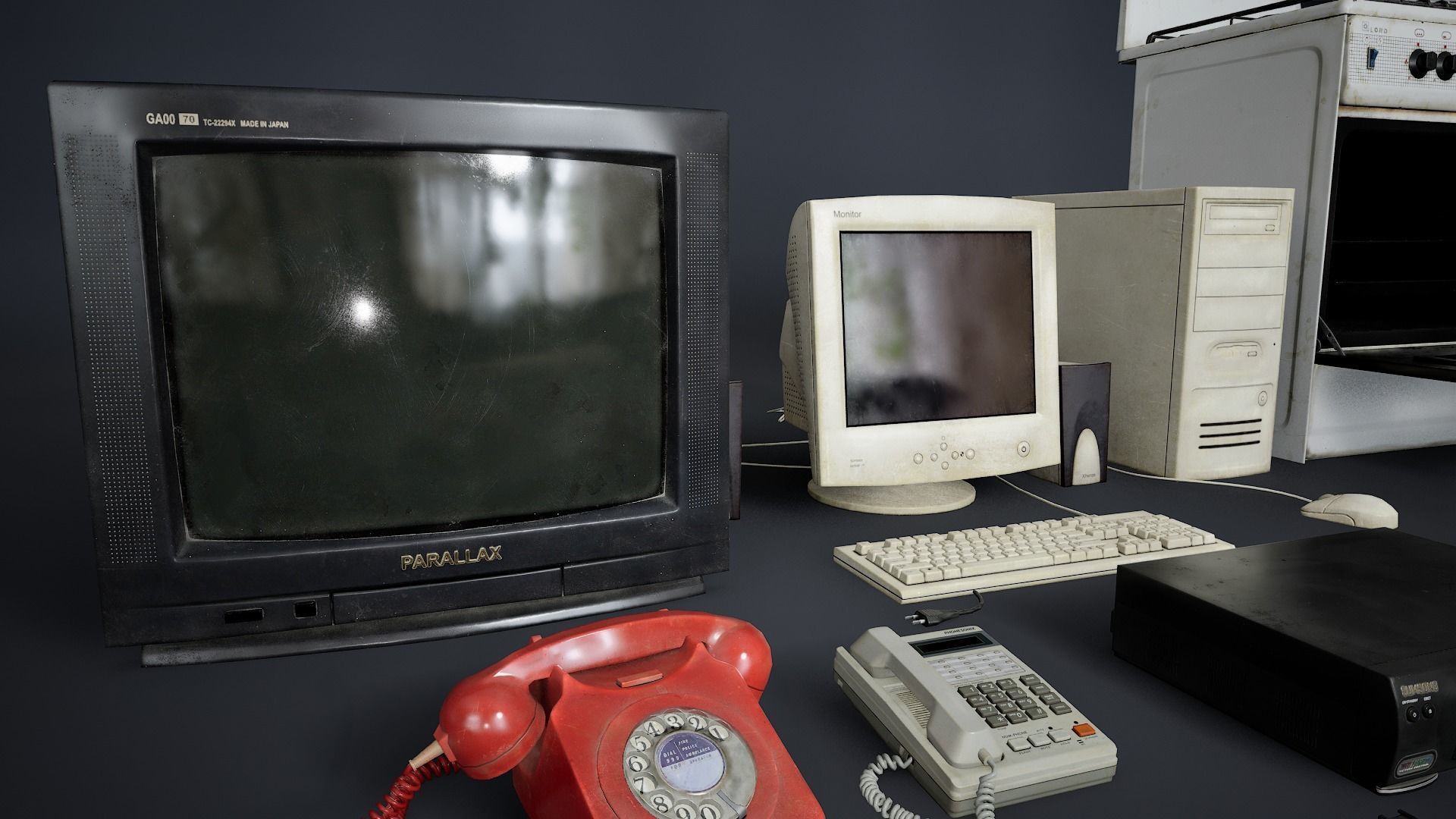 Various Electronics  Low-poly 3D model_2