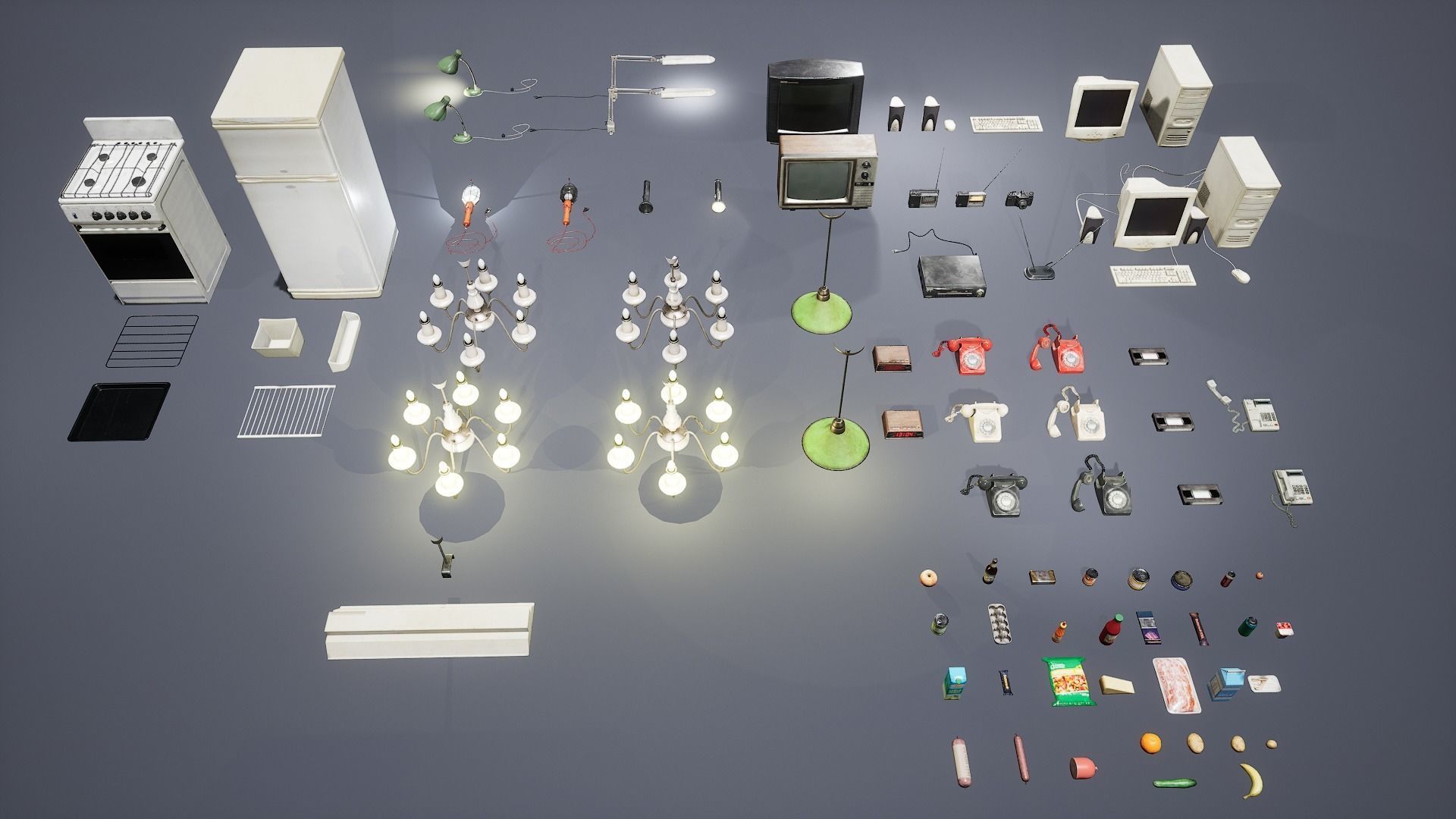 Various Electronics  Low-poly 3D model_3