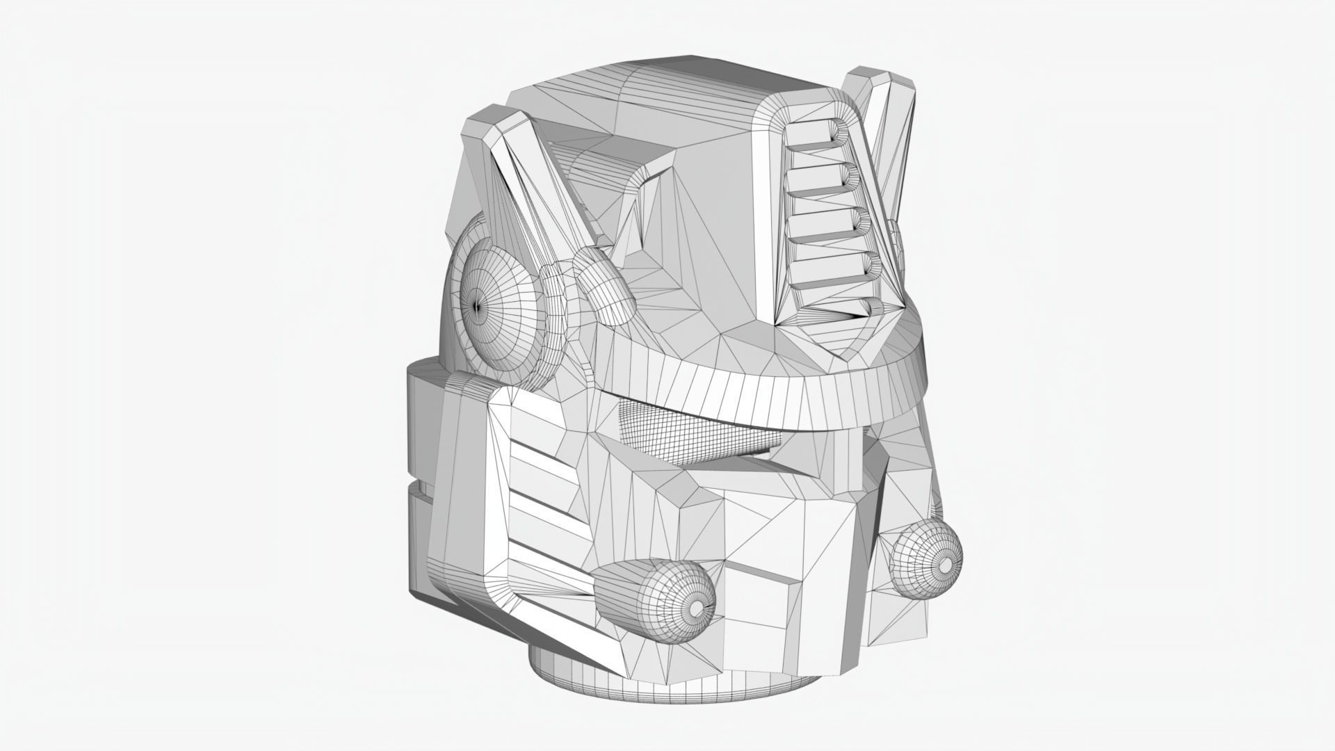 Lego Gundam Head Low-poly 3D model_6