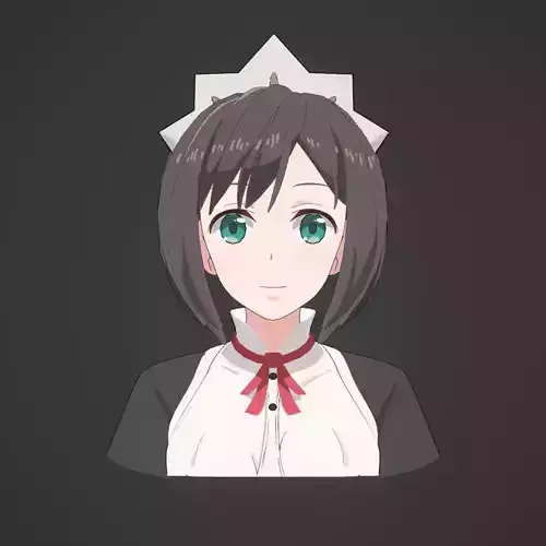 Anime girl 3d model