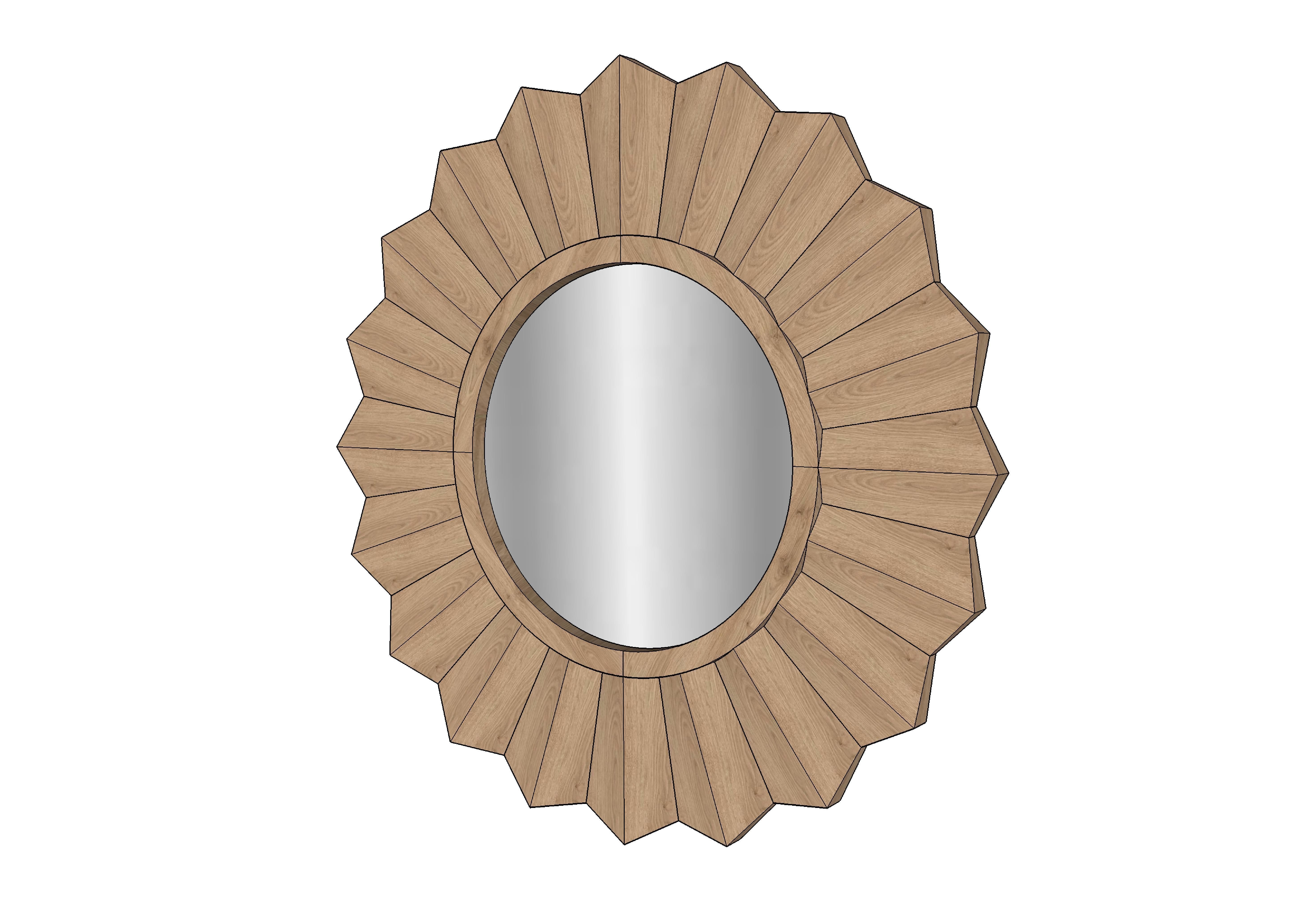SUNBURST MIRROR 3D print model_2