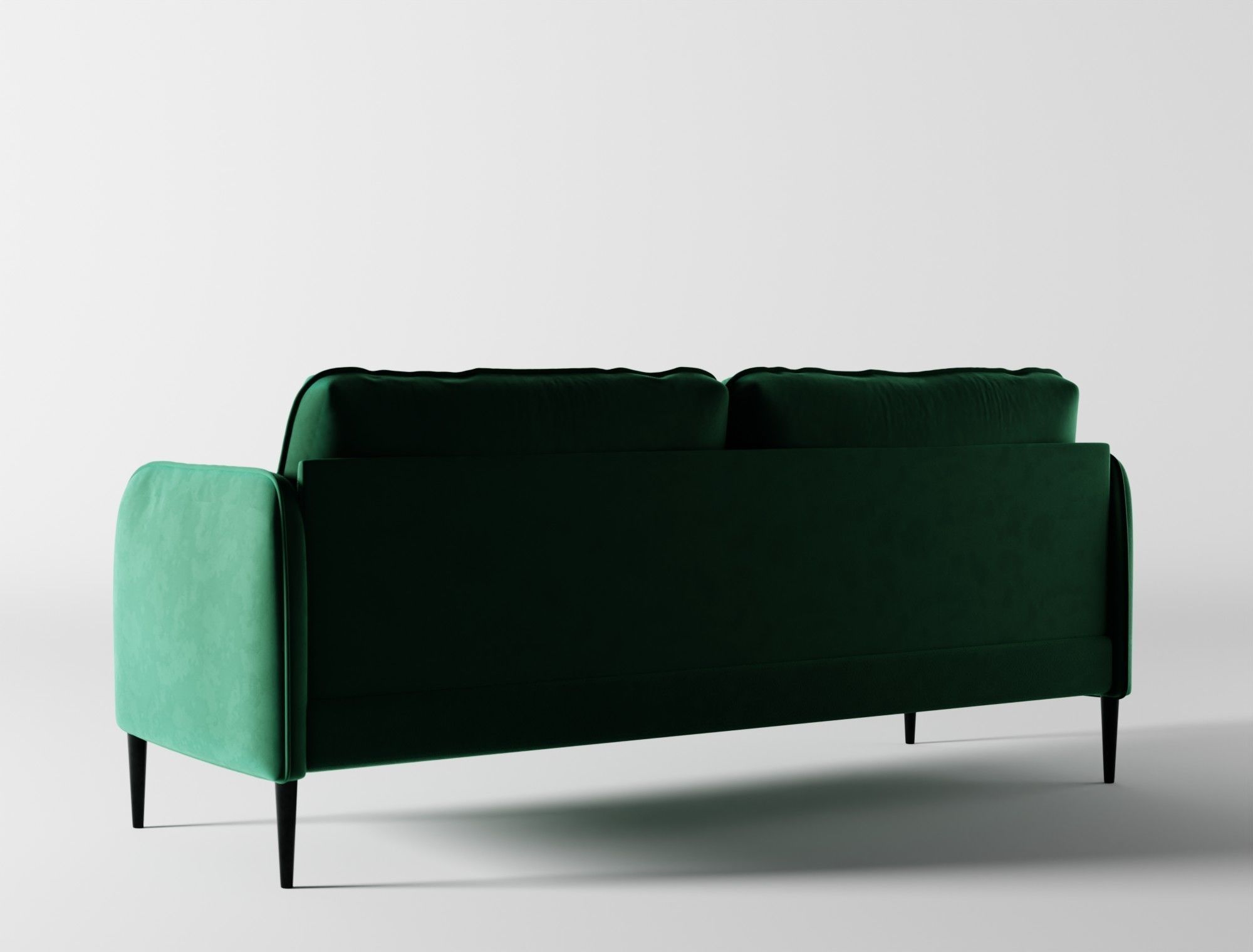 Modern sofa green velvet 3D model_3