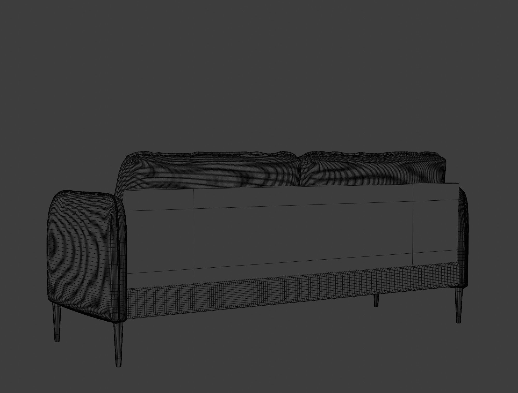 Modern sofa green velvet 3D model_11