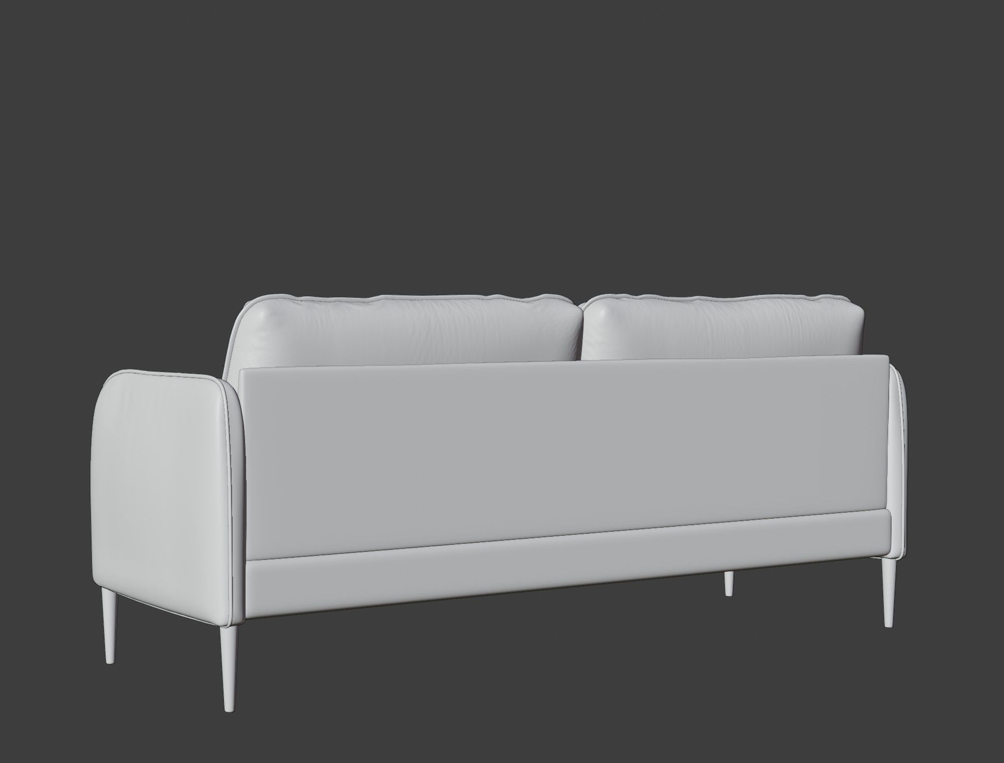 Modern sofa green velvet 3D model_15