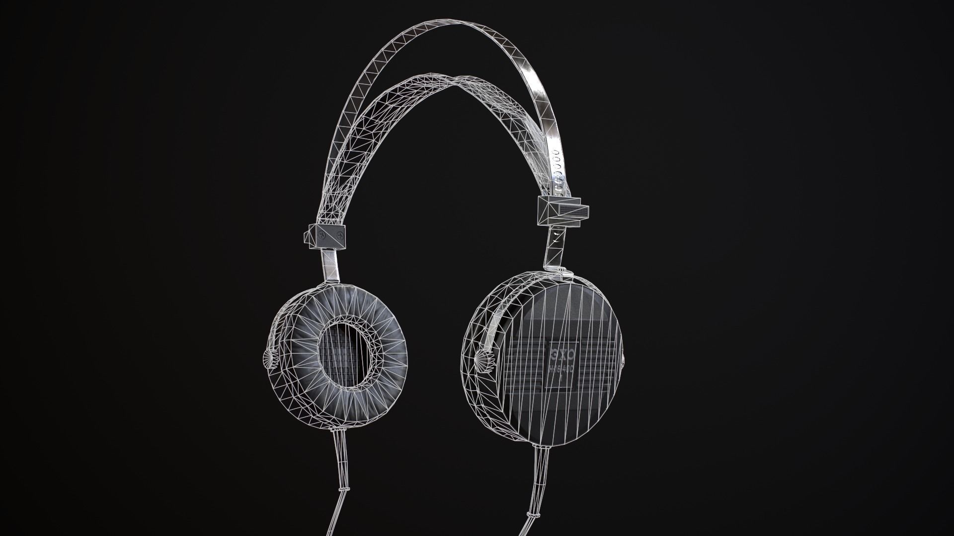 Audio Setup with headset Echo N16 receiver Onkyo and mike BM800 Low-poly 3D model_20