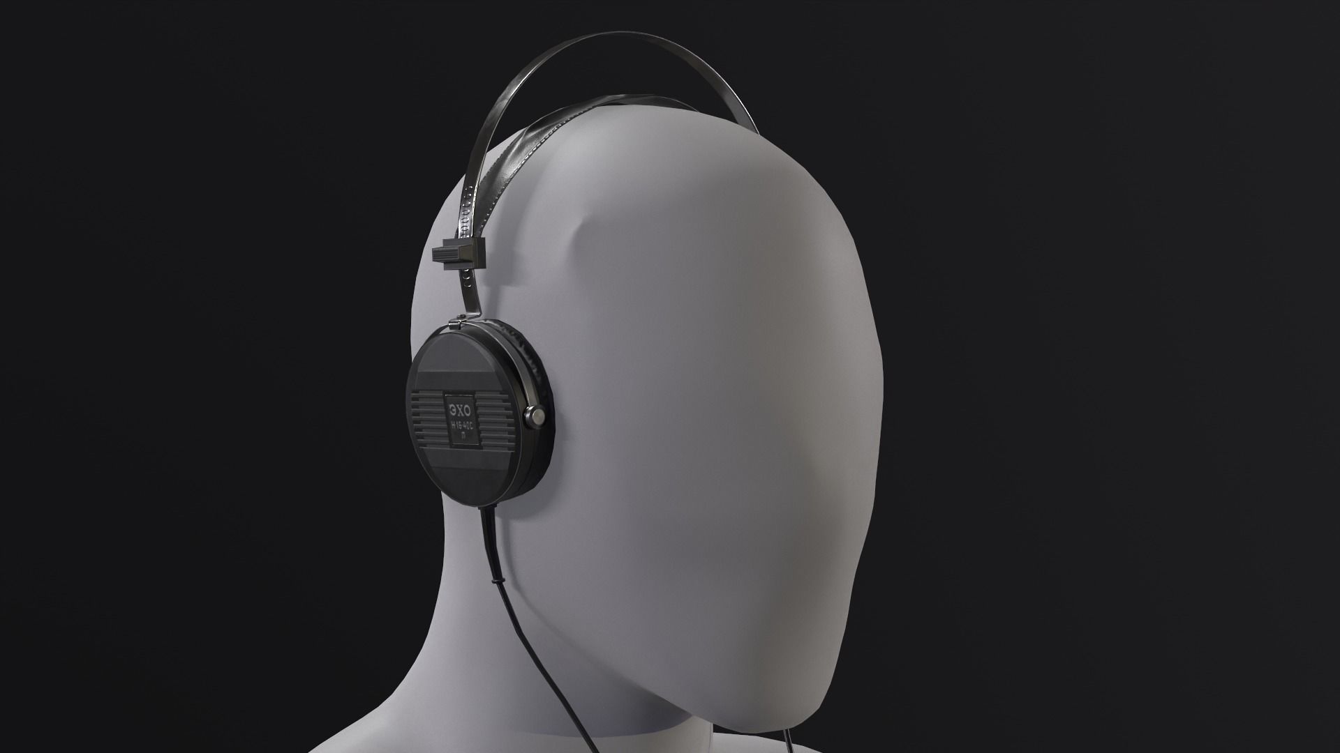 Audio Setup with headset Echo N16 receiver Onkyo and mike BM800 Low-poly 3D model_10