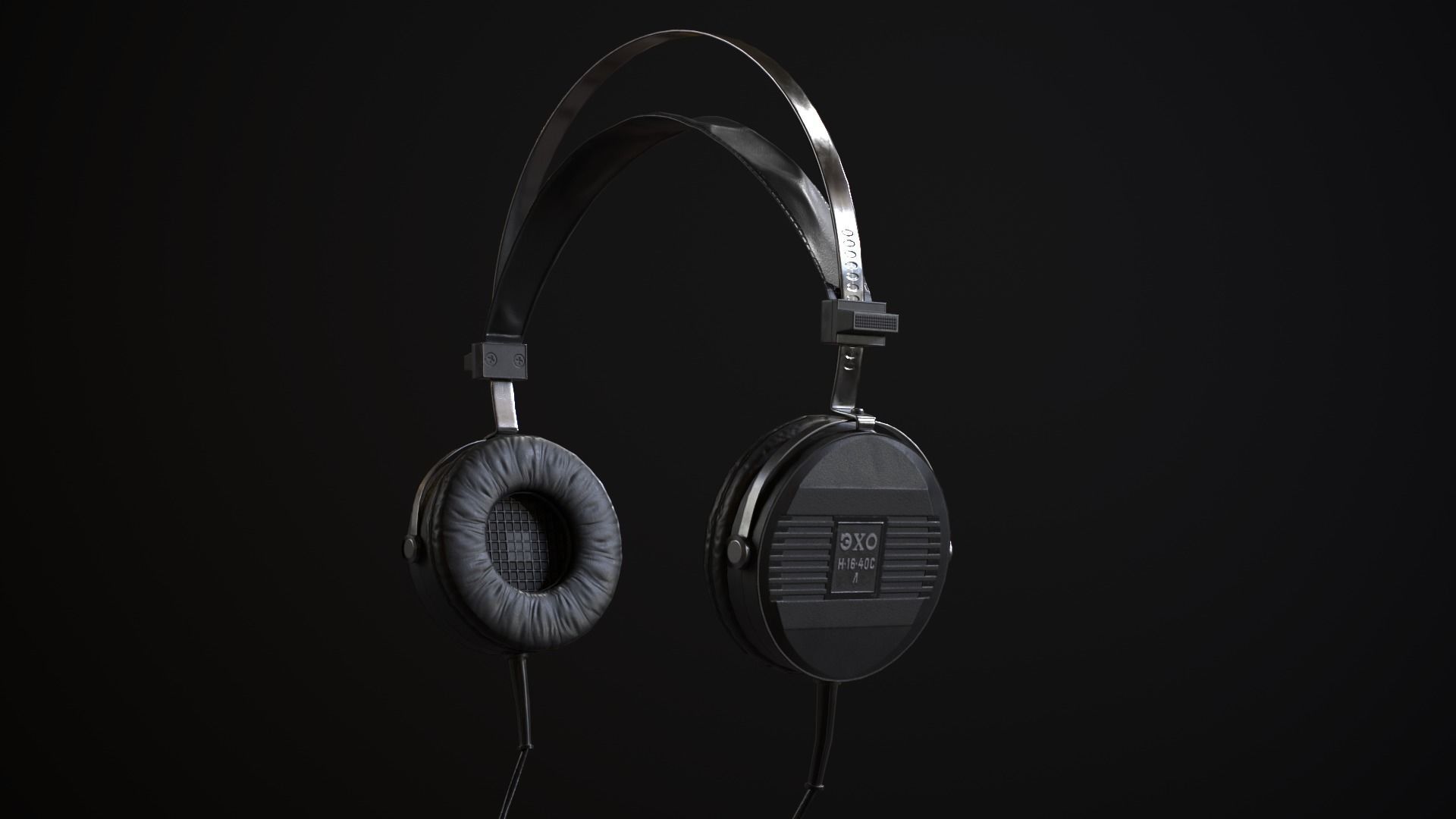 Audio Setup with headset Echo N16 receiver Onkyo and mike BM800 Low-poly 3D model_8