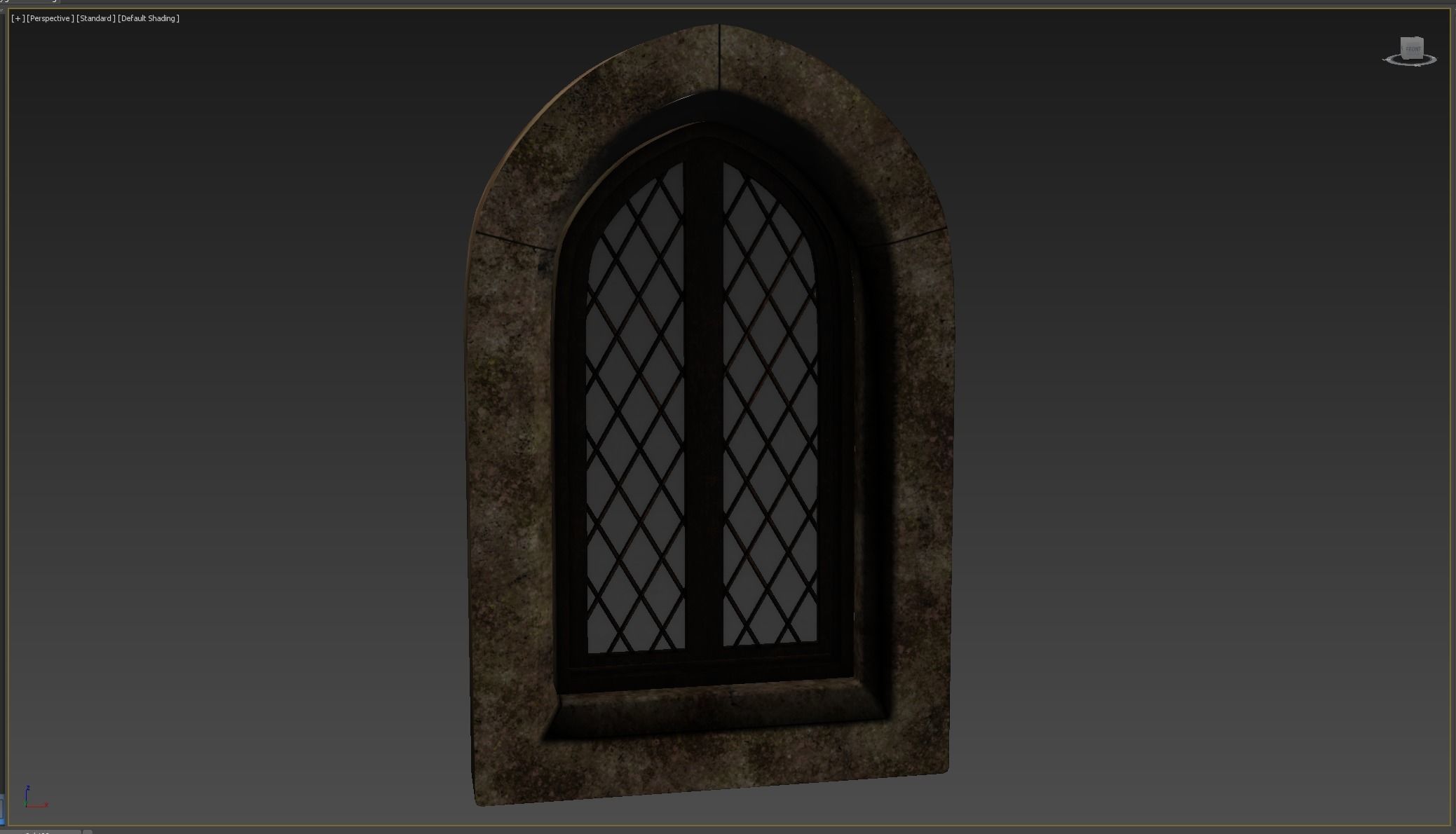 Medieval window Low-poly 3D model_4