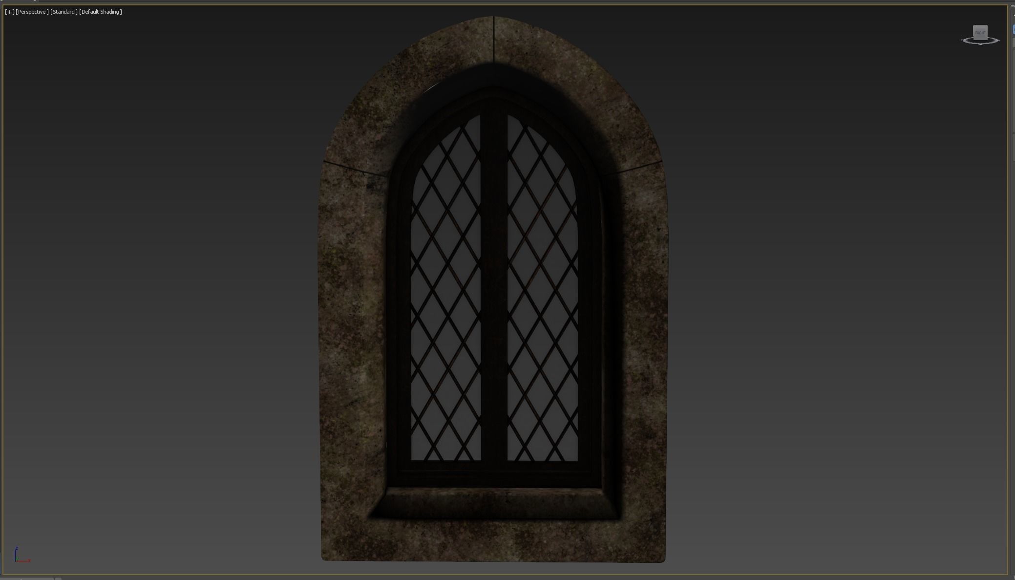 Medieval window Low-poly 3D model_5