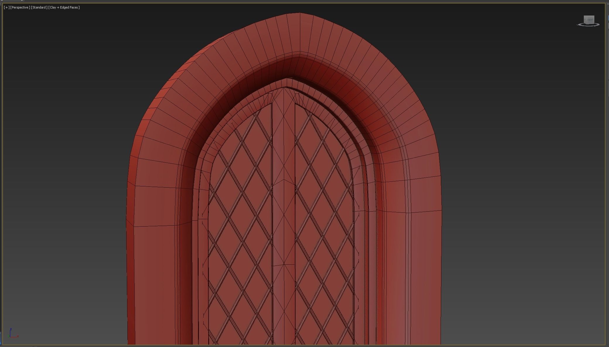 Medieval window Low-poly 3D model_3