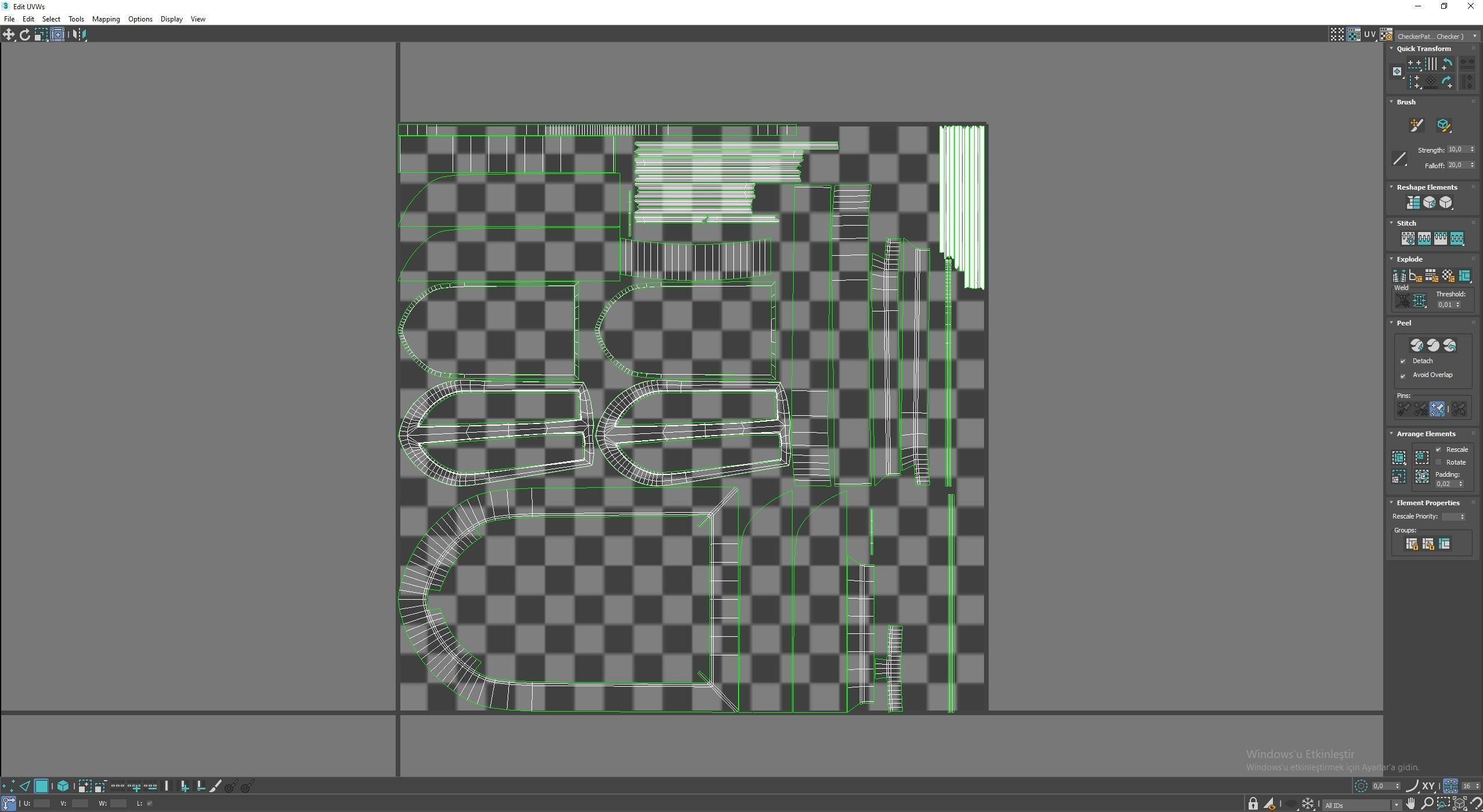 Medieval window Low-poly 3D model_6