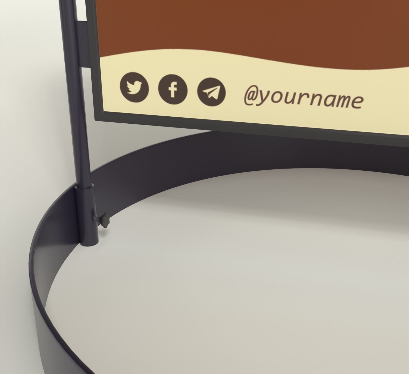 Chalkboard street sign Low-poly 3D model_4