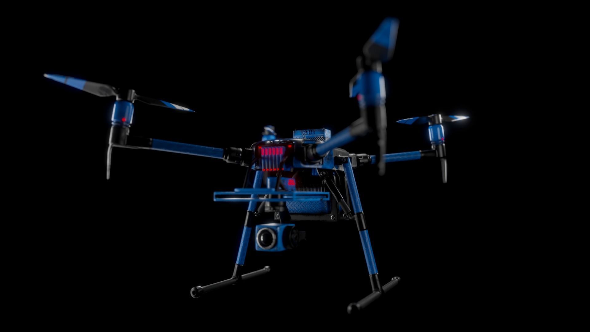 Quadcopter Drone 3D model_3