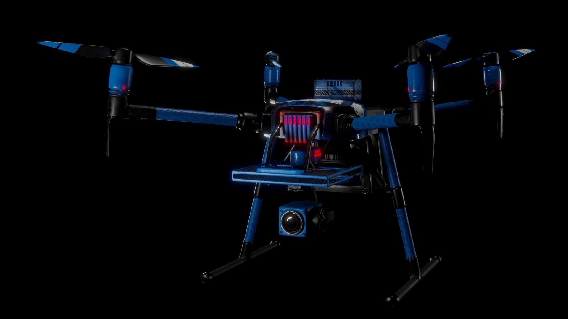 Quadcopter Drone 3D model_2