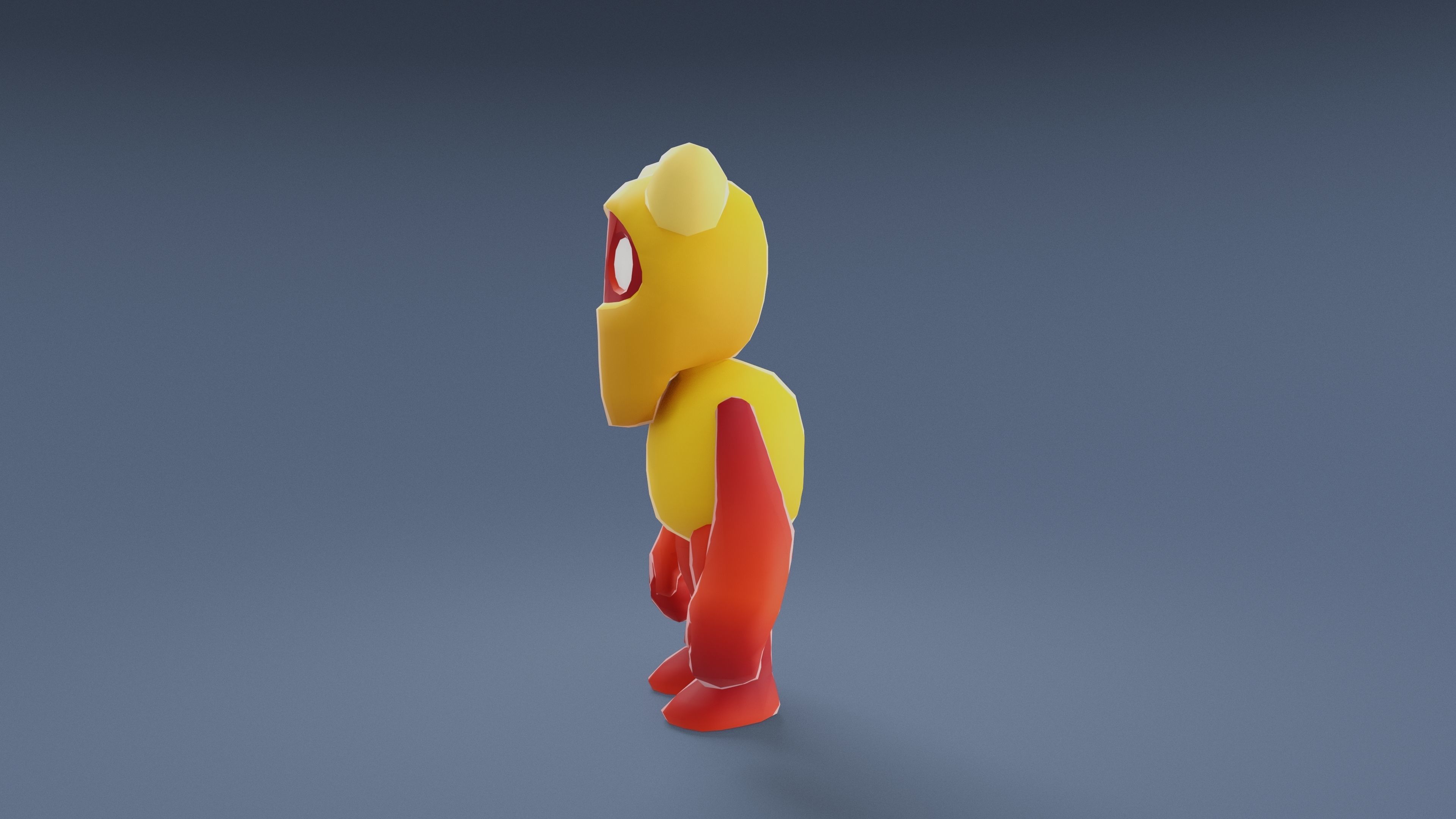 Cartoon Characters - Small Armored Warrior Low-poly 3D model_8