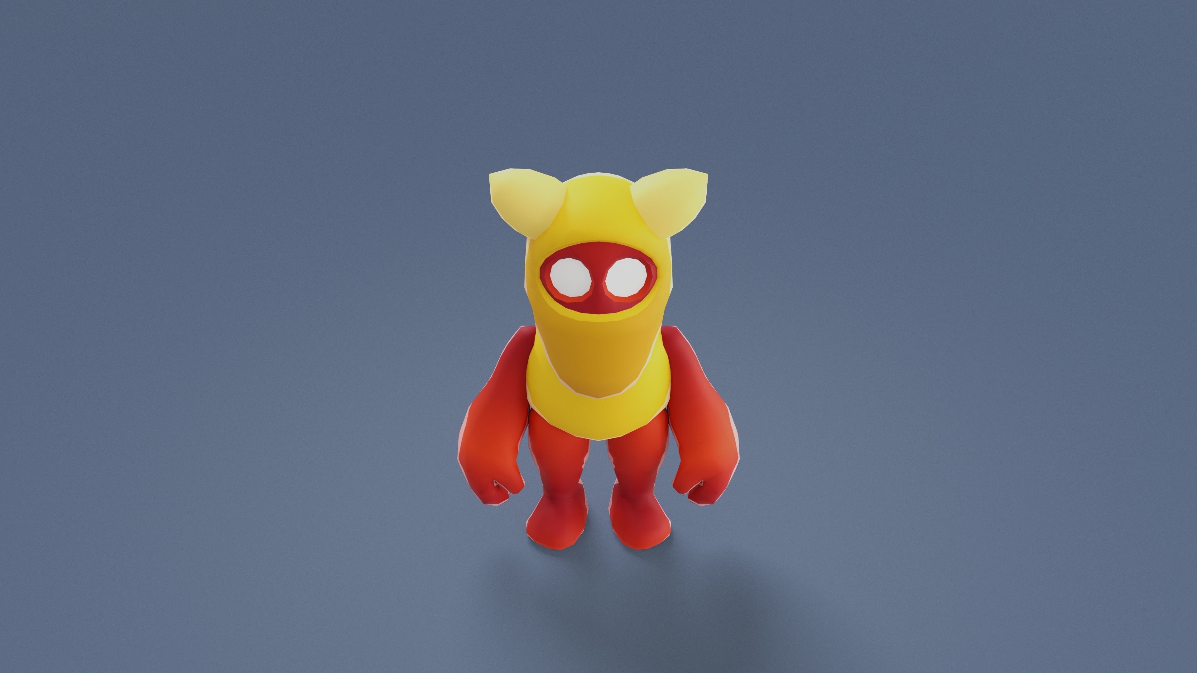 Cartoon Characters - Small Armored Warrior Low-poly 3D model_7