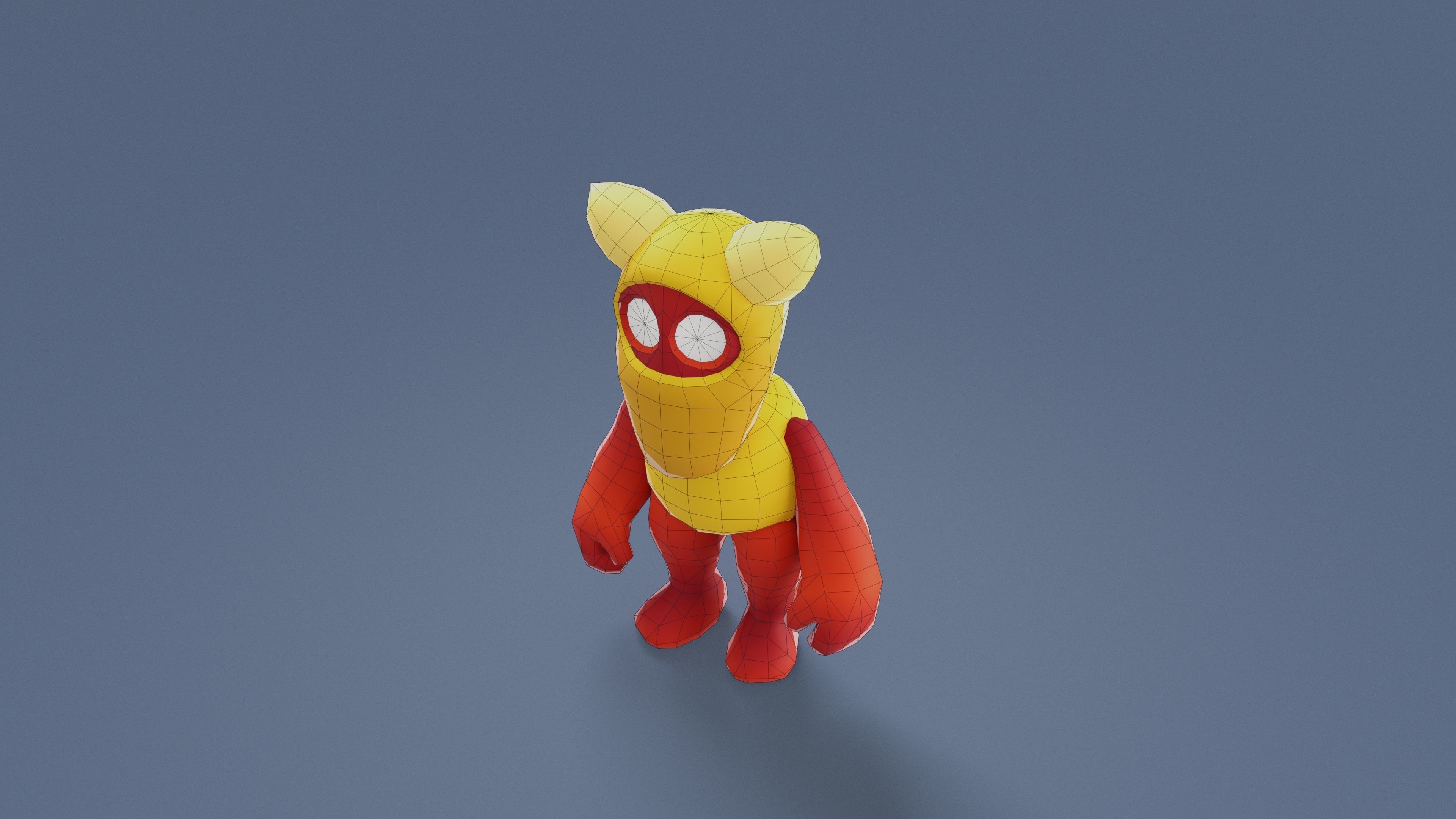 Cartoon Characters - Small Armored Warrior Low-poly 3D model_11