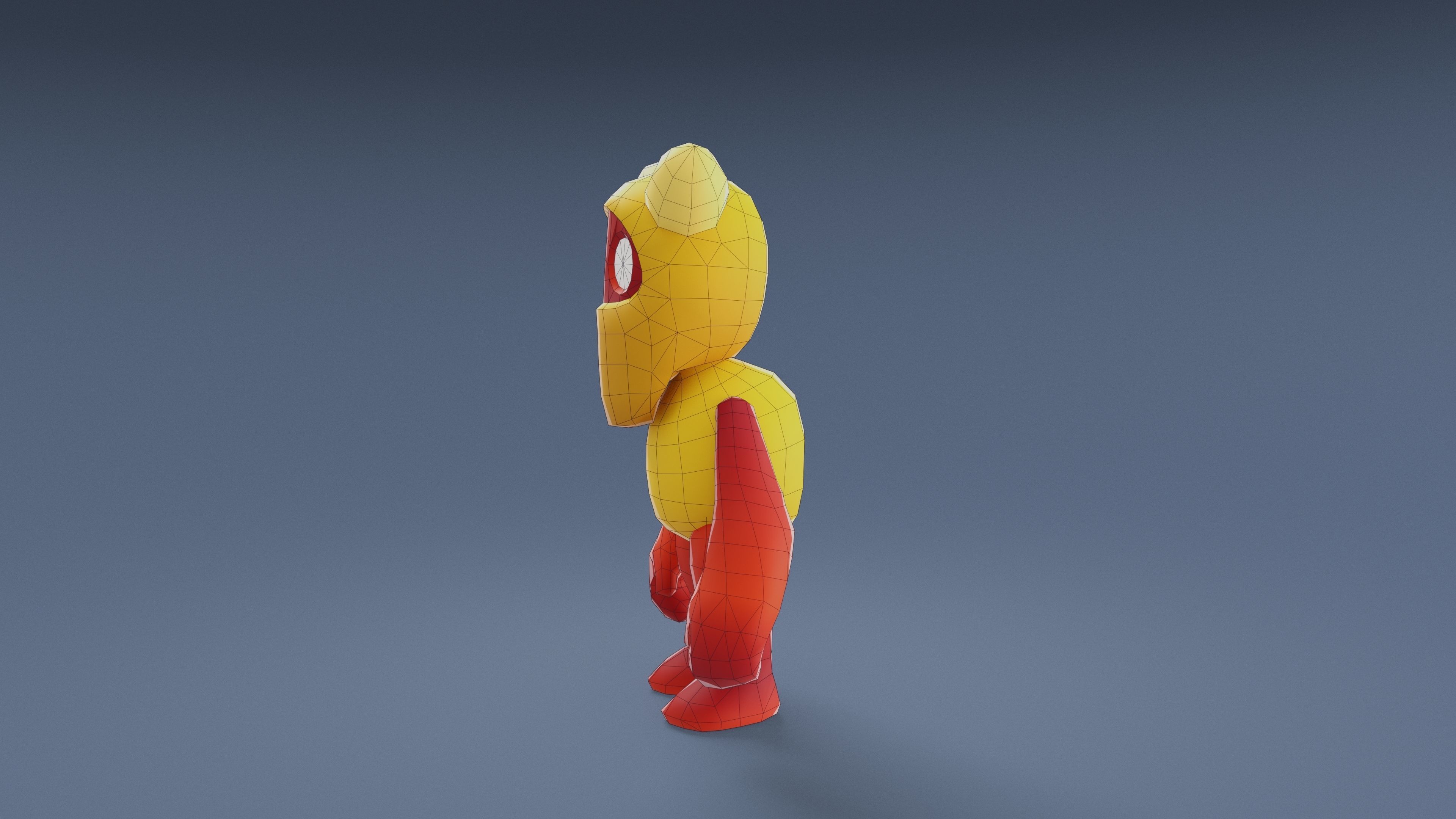 Cartoon Characters - Small Armored Warrior Low-poly 3D model_19