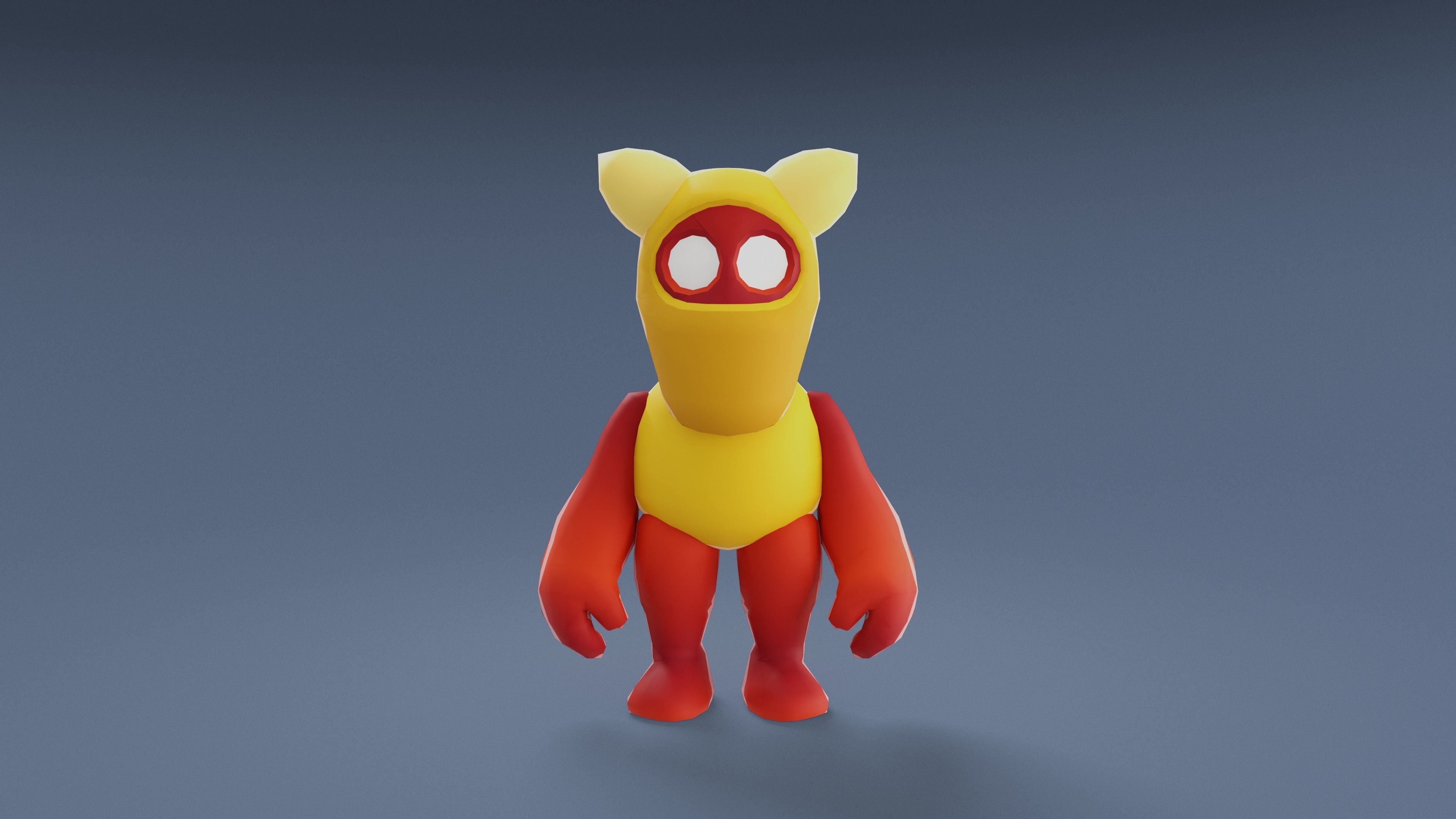 Cartoon Characters - Small Armored Warrior Low-poly 3D model_12