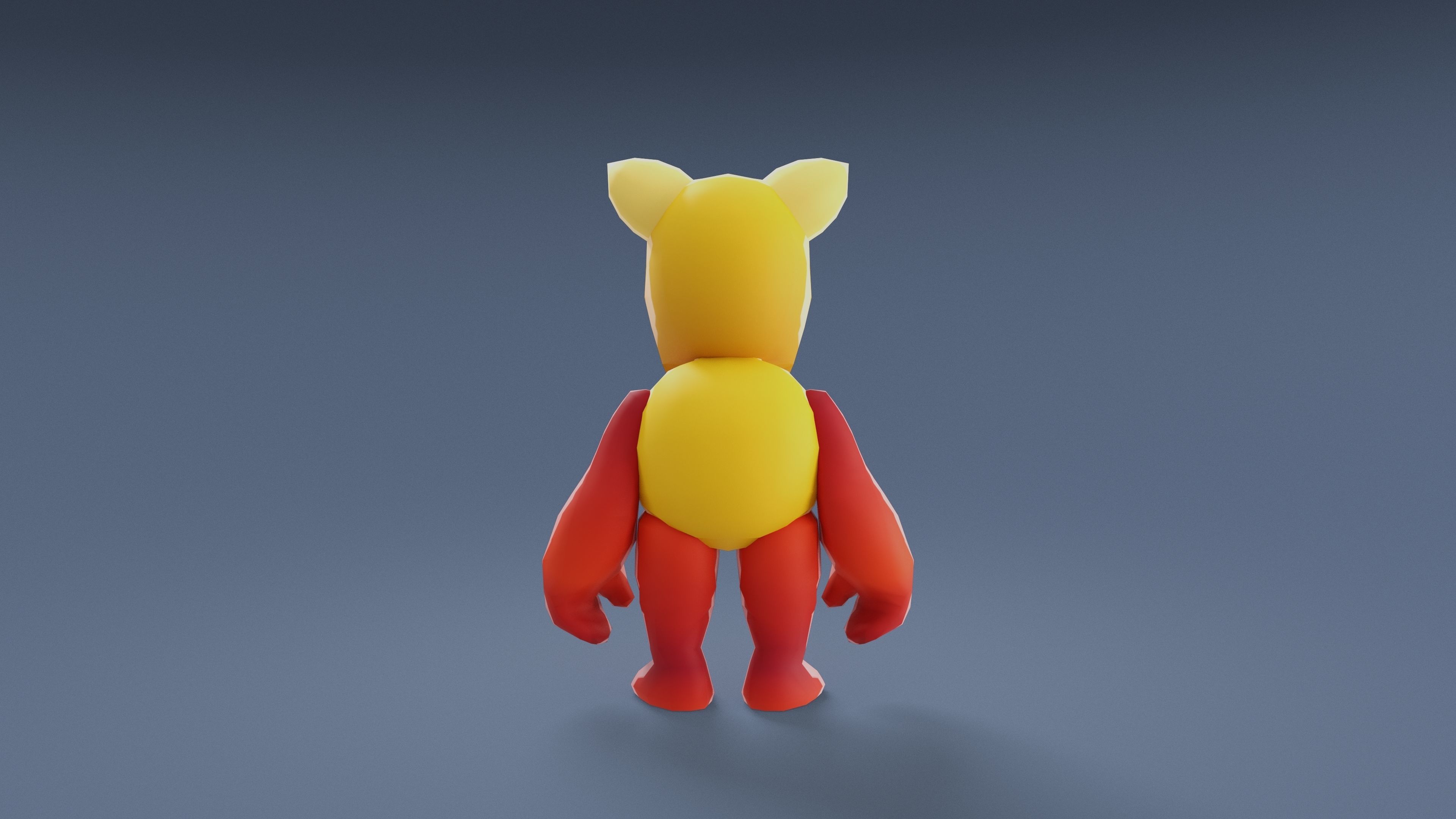 Cartoon Characters - Small Armored Warrior Low-poly 3D model_9