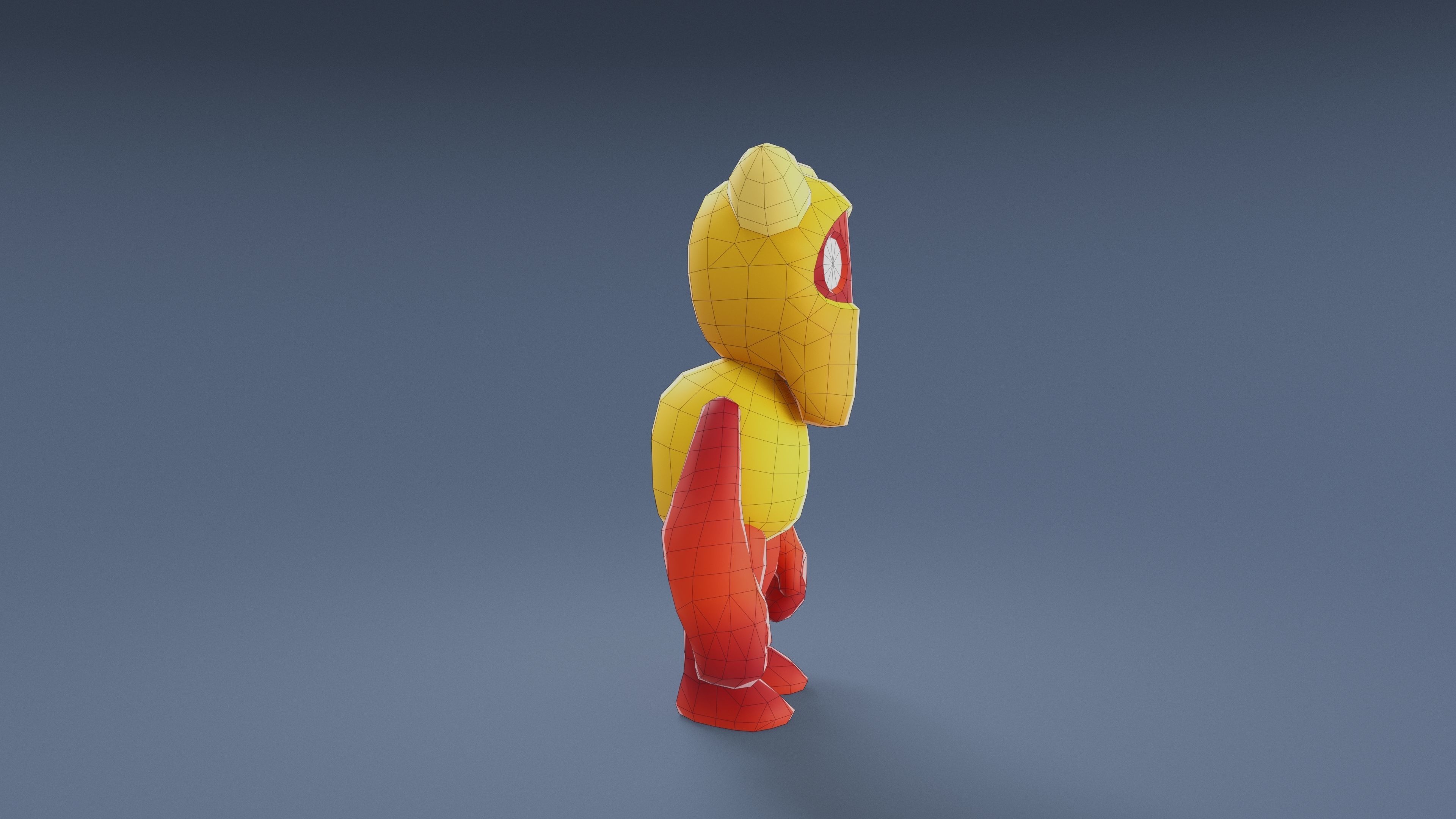 Cartoon Characters - Small Armored Warrior Low-poly 3D model_21