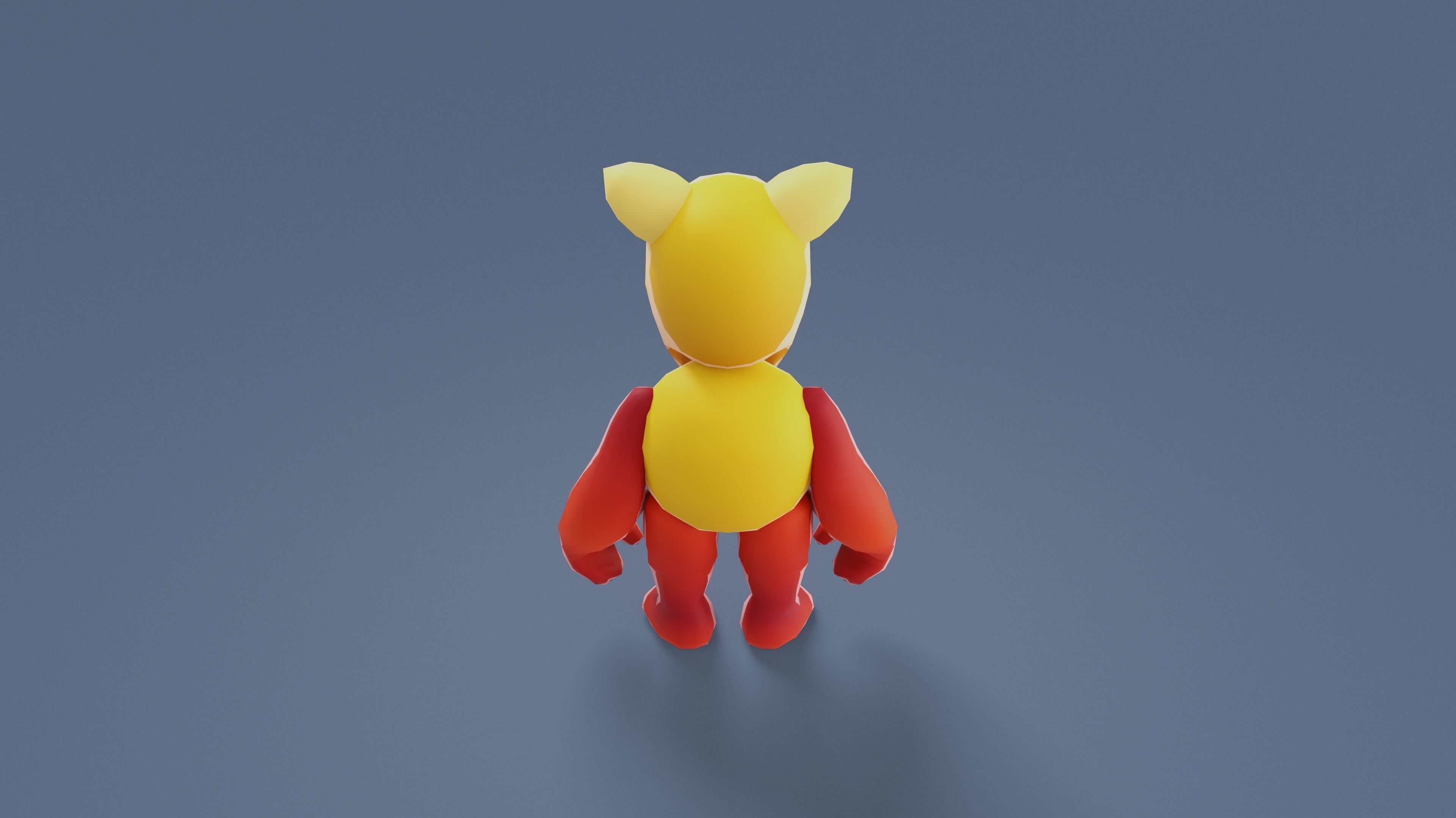 Cartoon Characters - Small Armored Warrior Low-poly 3D model_4