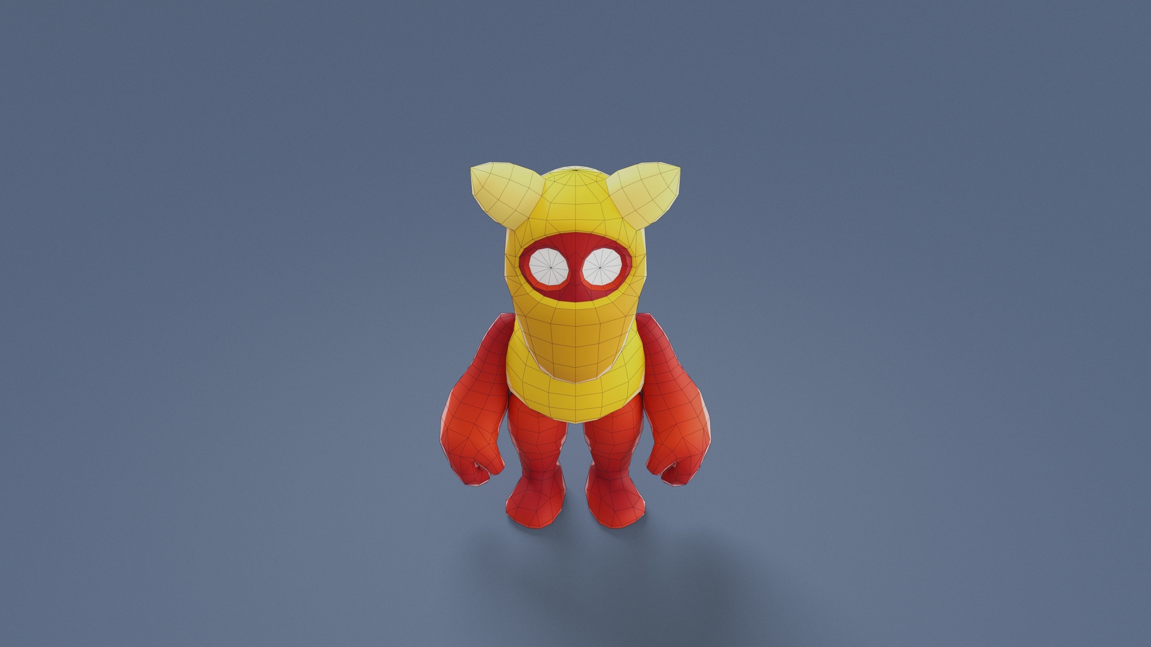 Cartoon Characters - Small Armored Warrior Low-poly 3D model_18