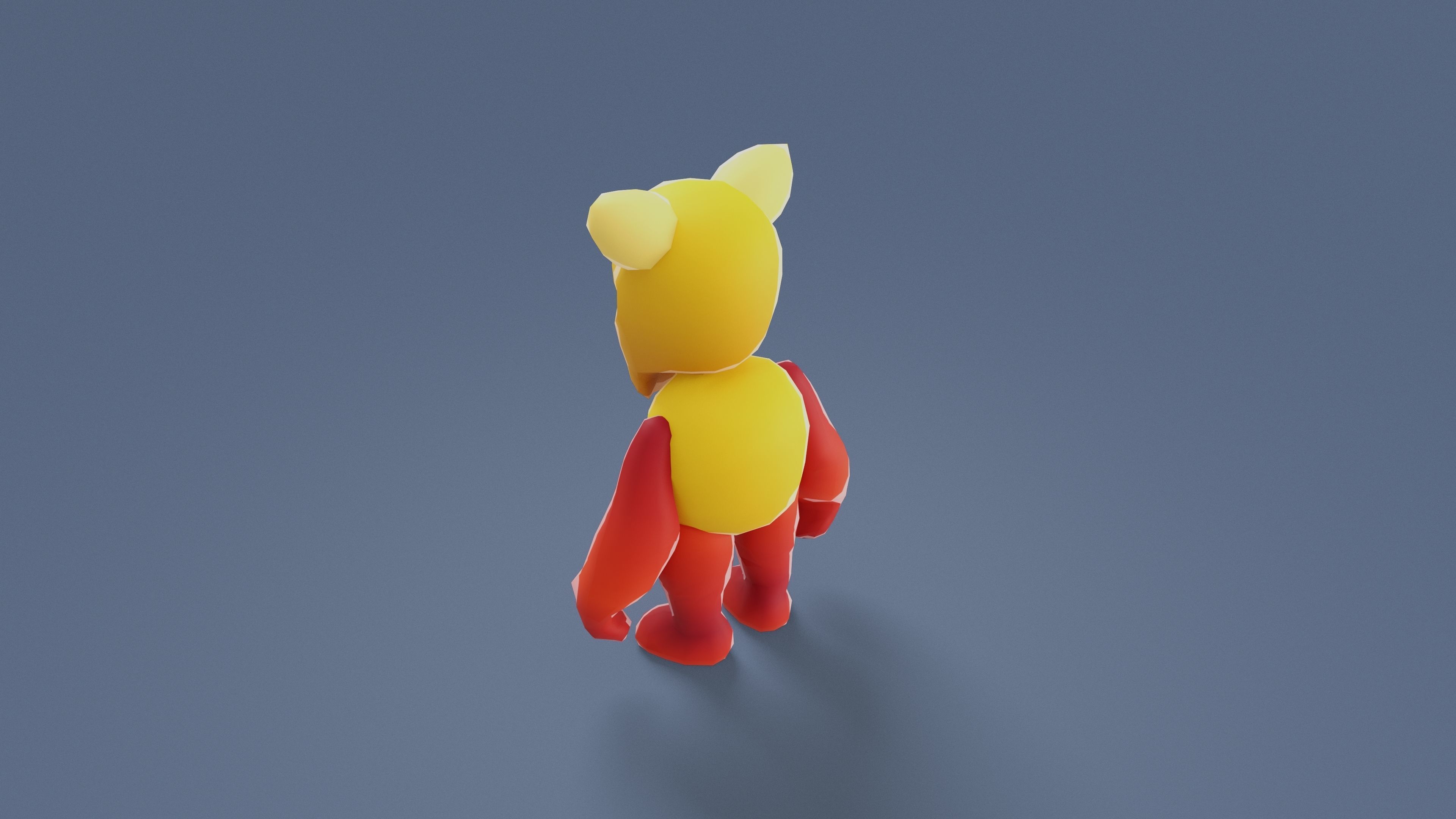 Cartoon Characters - Small Armored Warrior Low-poly 3D model_3