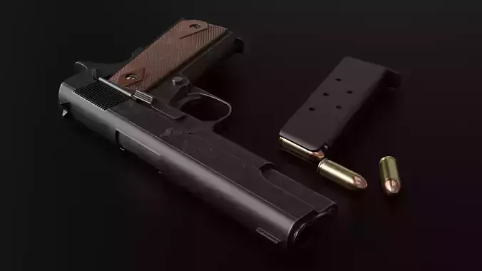 Colt 1911 Low-poly 3D model
