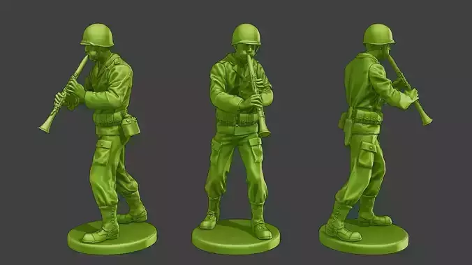 American soldier ww2 Clarinet A15 3D print model