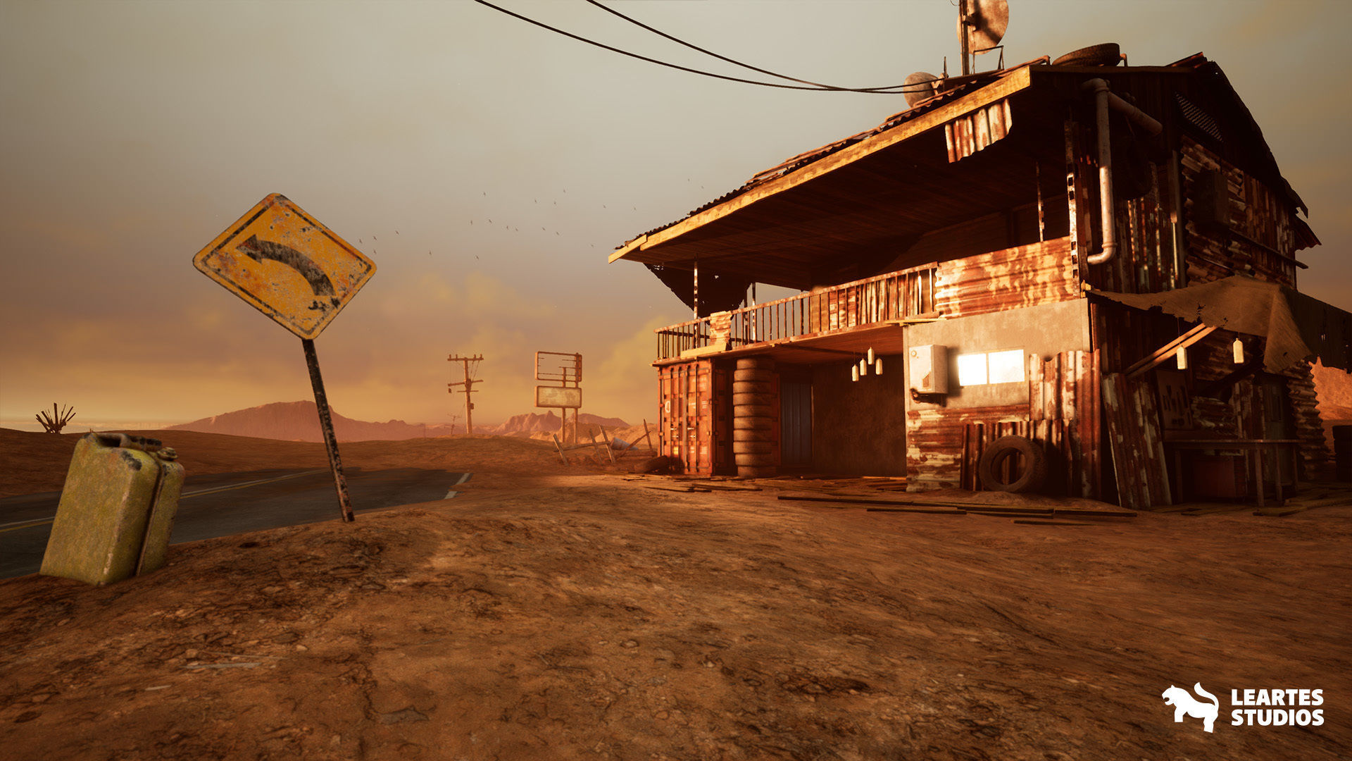 Post Apocalyptic Desert Environment Low-poly 3D model_5