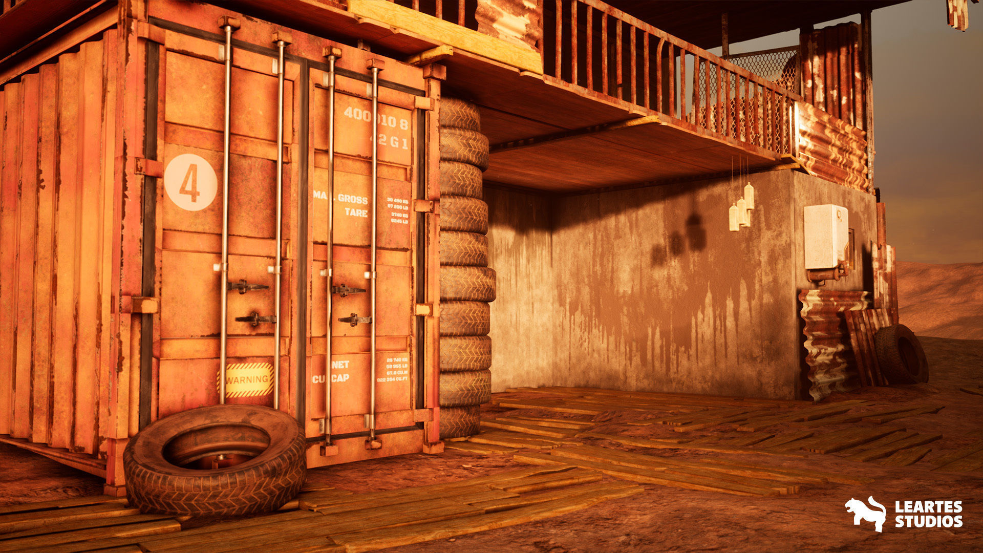 Post Apocalyptic Desert Environment Low-poly 3D model_4