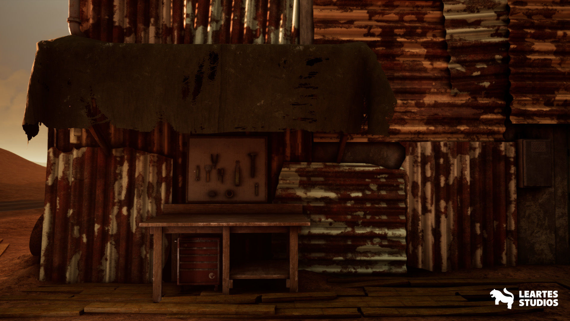 Post Apocalyptic Desert Environment Low-poly 3D model_8