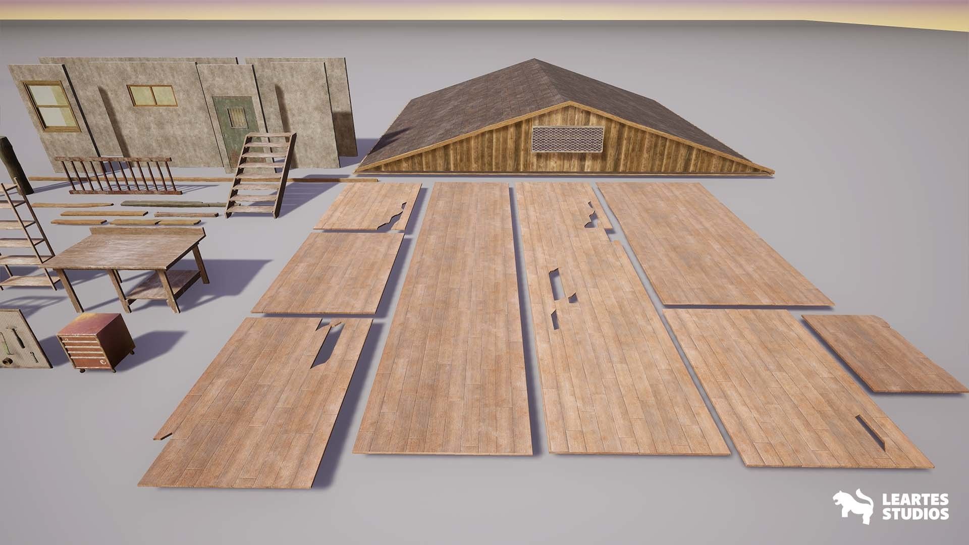 Post Apocalyptic Desert Environment Low-poly 3D model_13