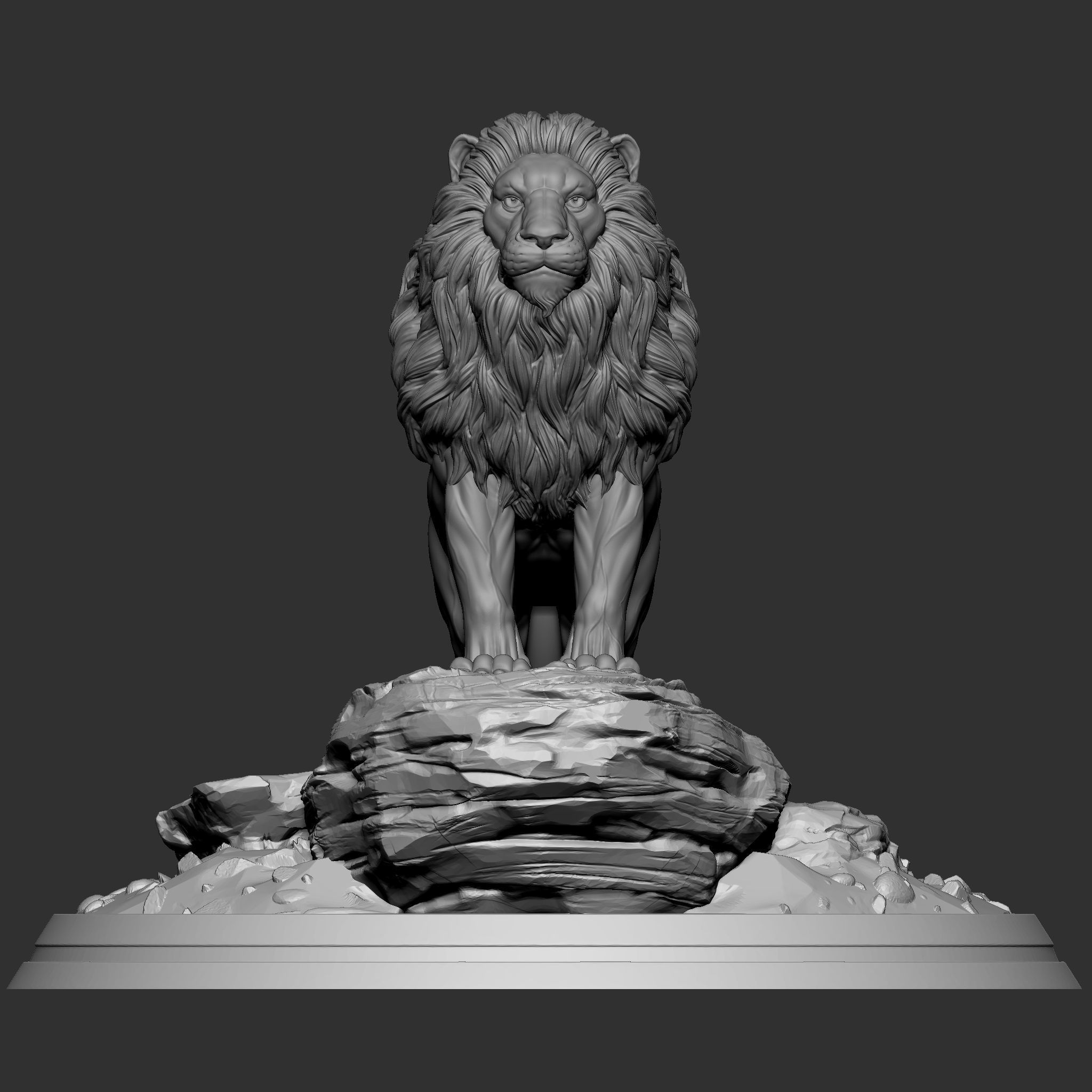Lion 3d print model statue 3D print model_2