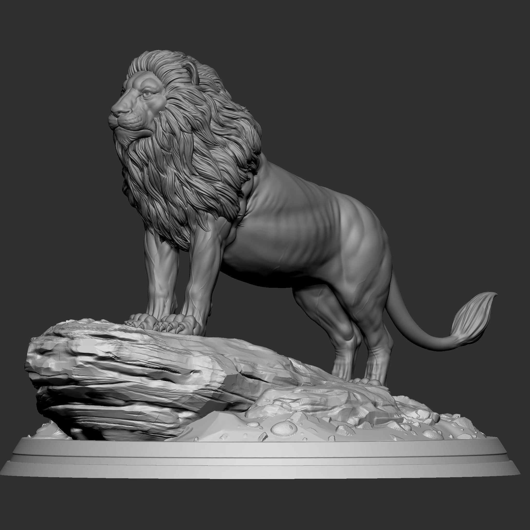 Lion 3d print model statue 3D print model_5