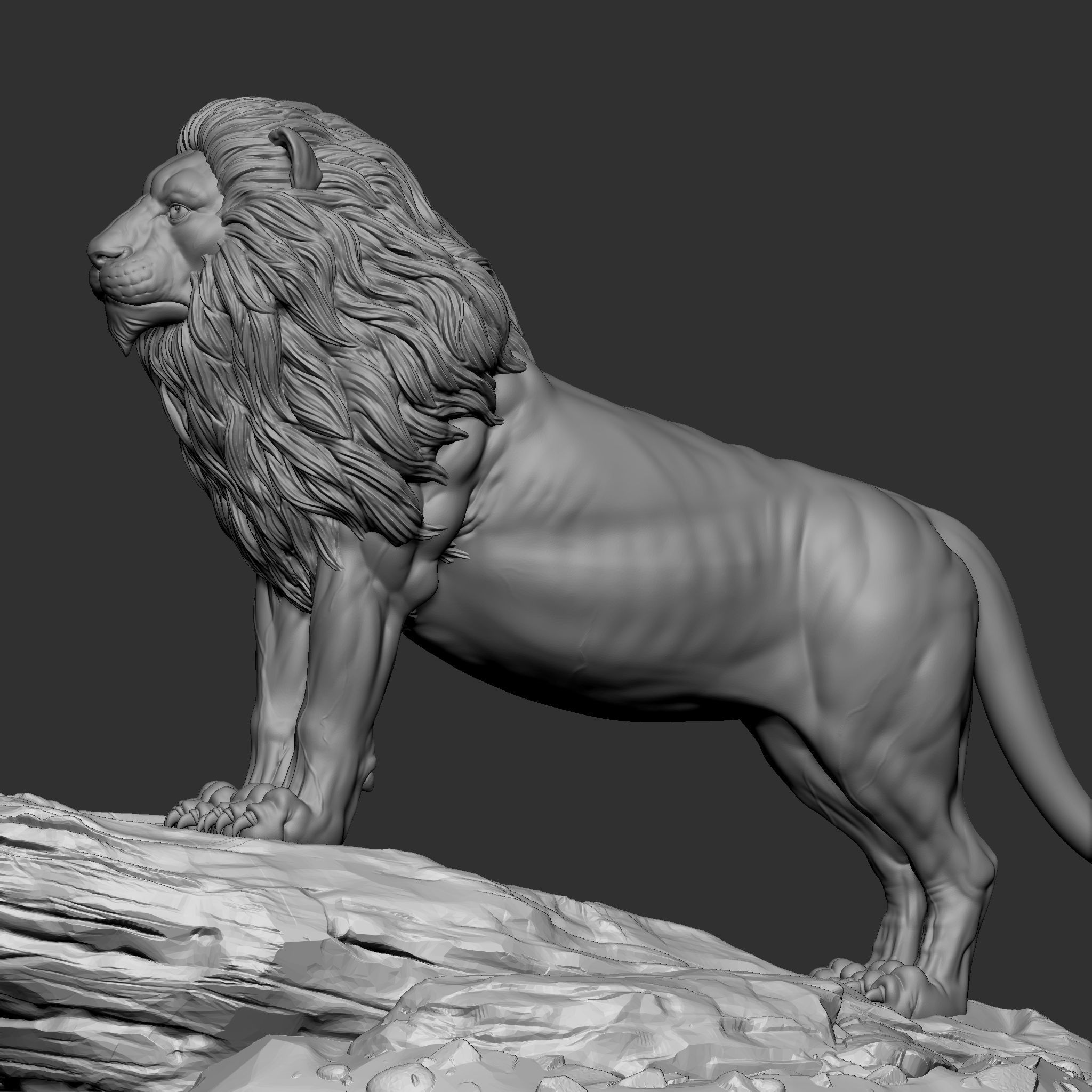 Lion 3d print model statue 3D print model_3