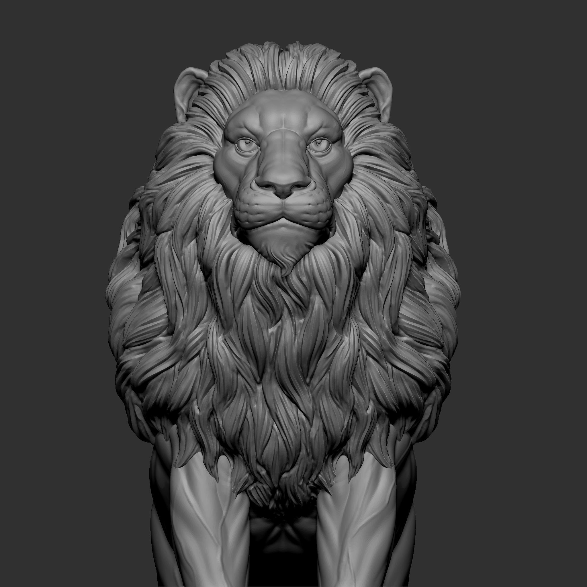 Lion 3d print model statue 3D print model_1