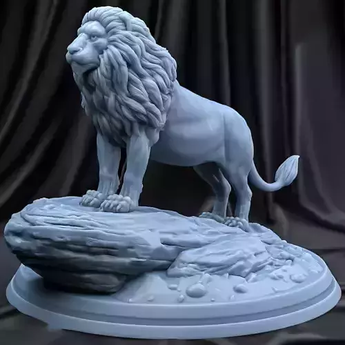 Lion 3d print model statue 3D print model